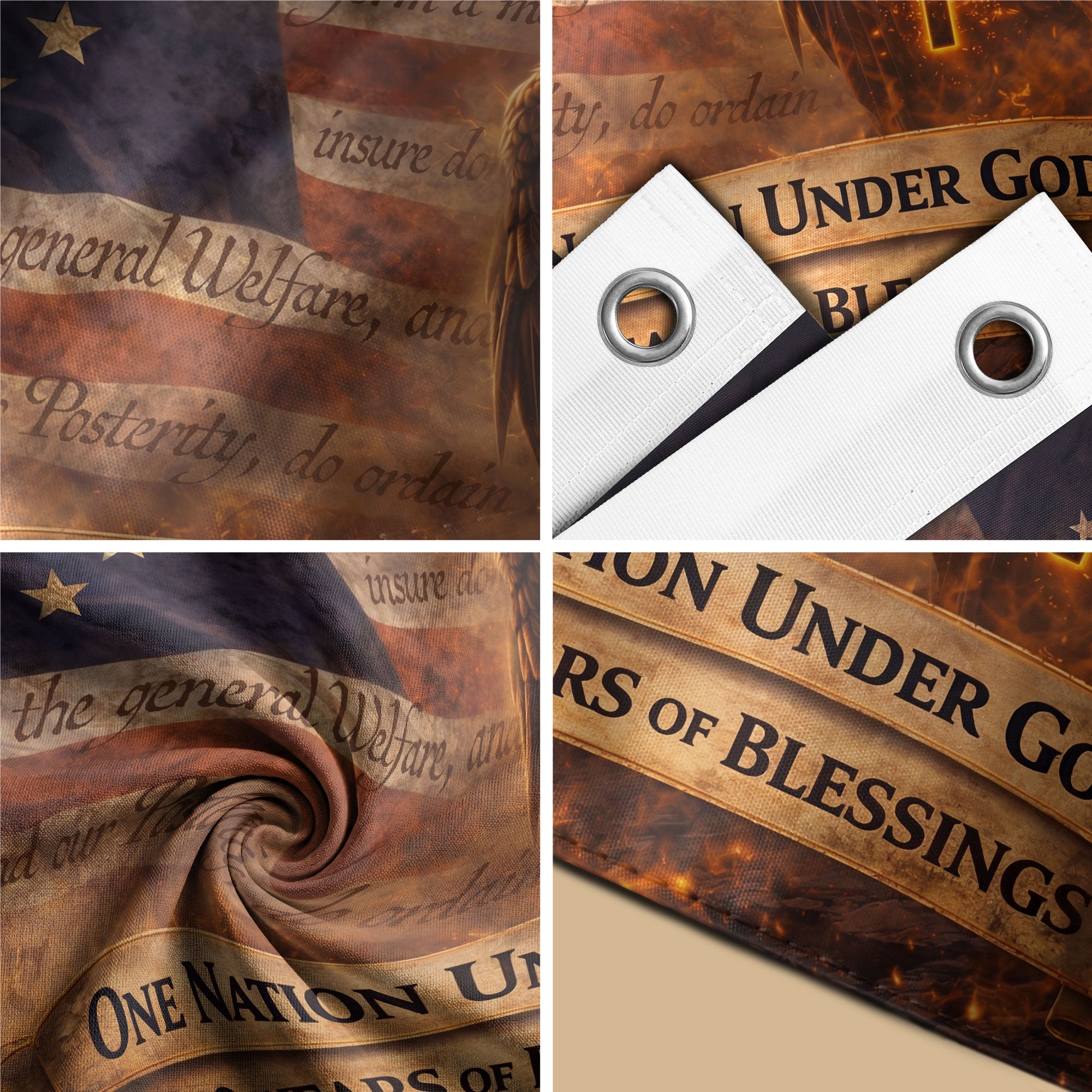 250 Years of Blessings Flag One Nation Under God Christian American Eagle Banner 3x5ft