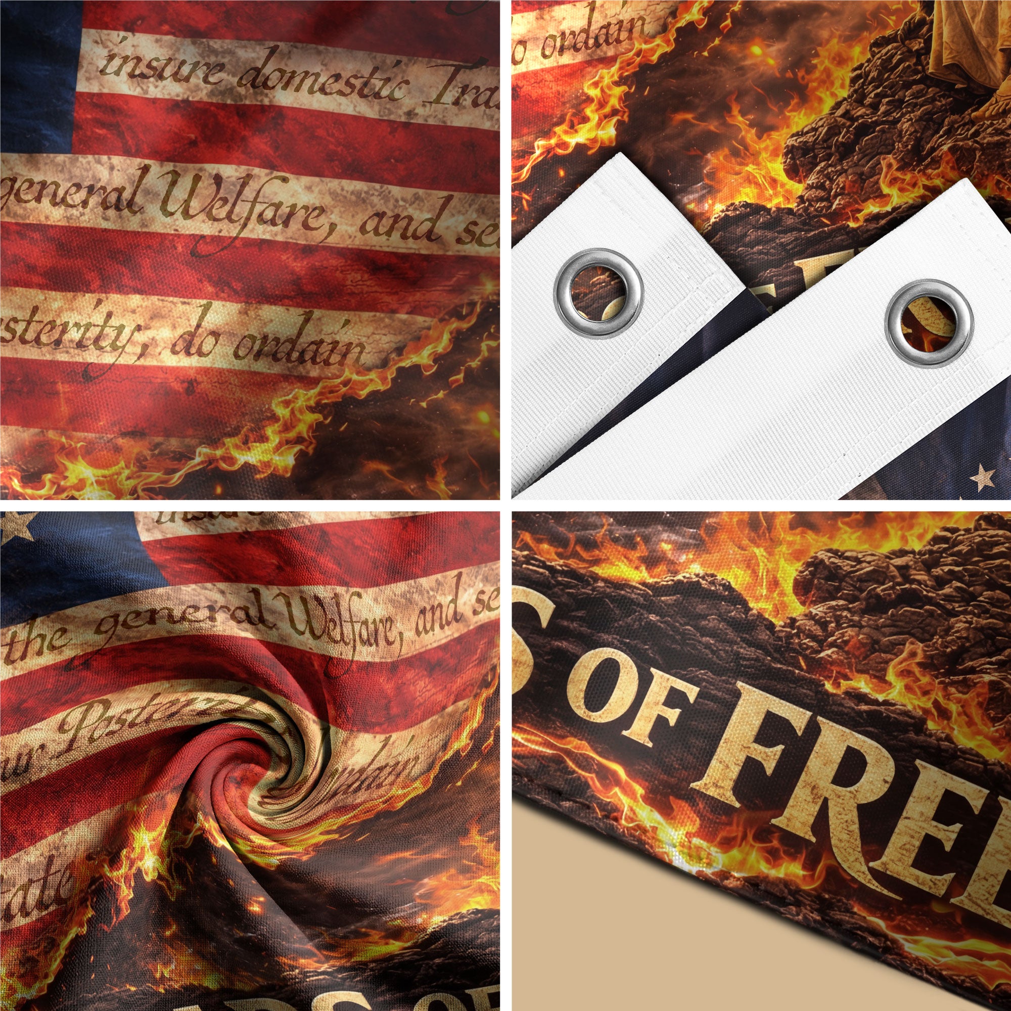Christian USA 250th Anniversary House Flag, Jesus and Eagle Patriotic Flag, 1776–2026 Freedom Celebration 3x5ft