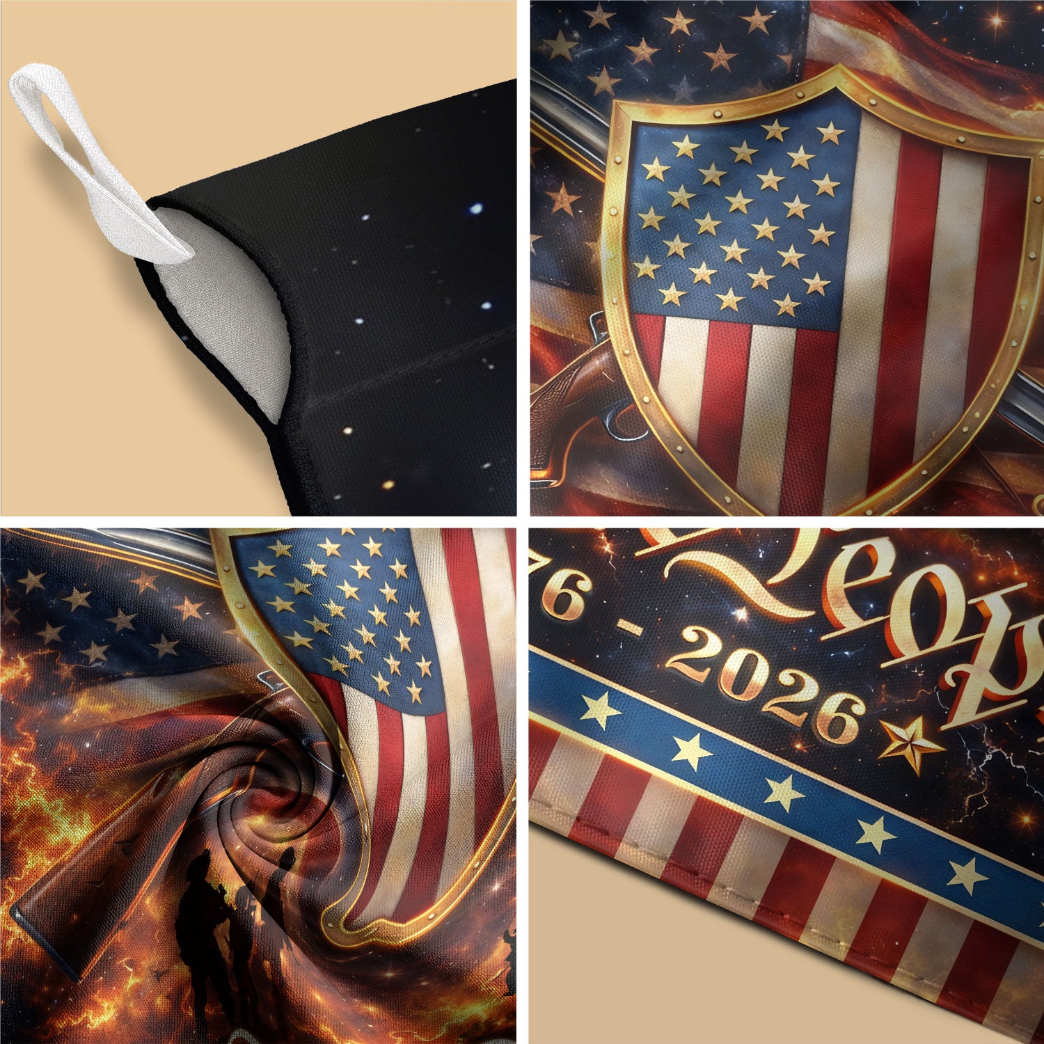 250 Years of Freedom House Flag Patriotic We The People 1776 - 2026 American - Rust Field Wear