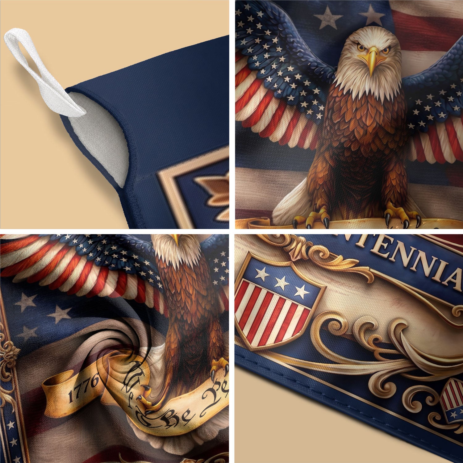 250th Anniversary Garden Flag American Eagle Patriotic Decor We The People 1776-2026 - Rust Field Wear