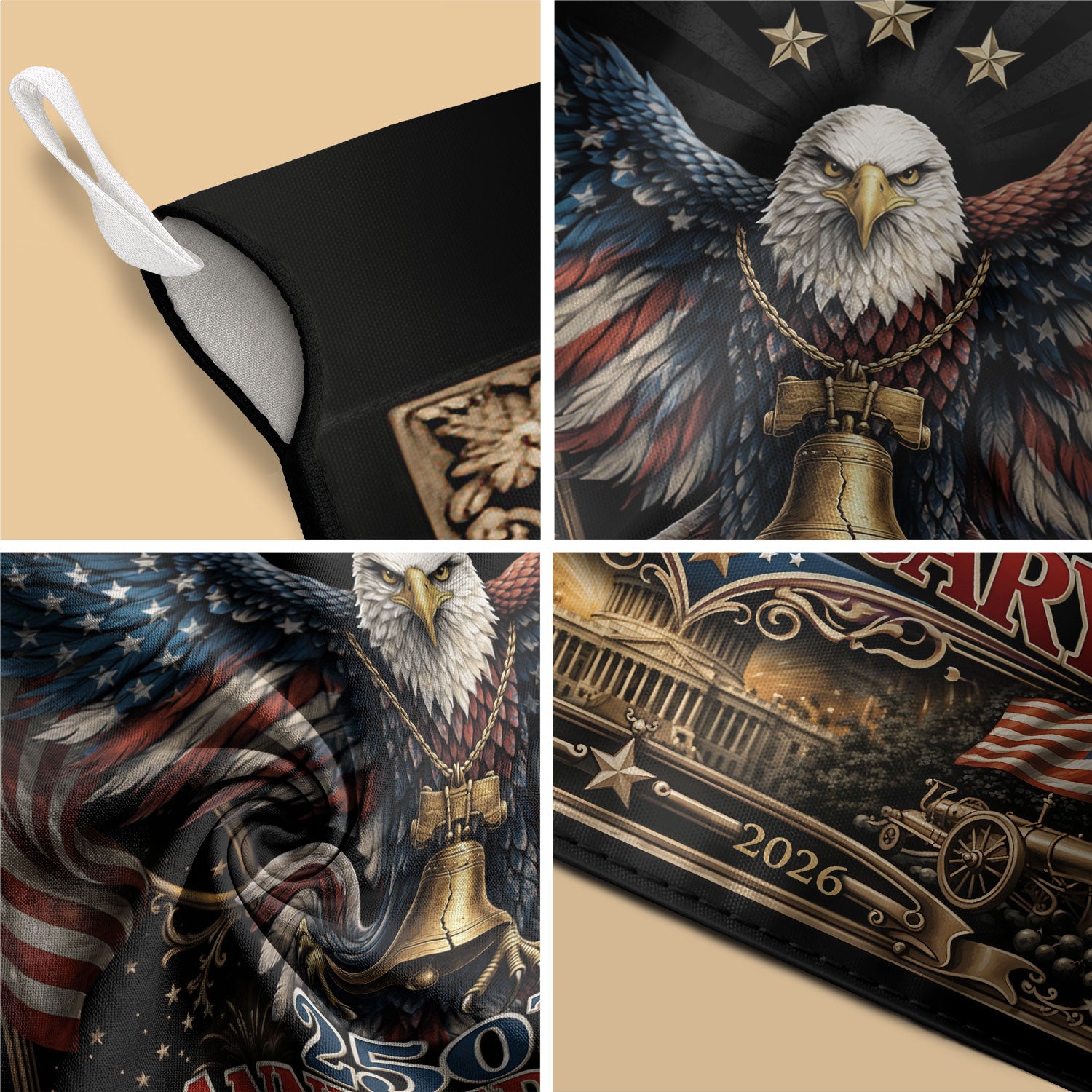 USA 250th Anniversary Commemorative Garden Flag - Patriotic Eagle Garden Decor for Home