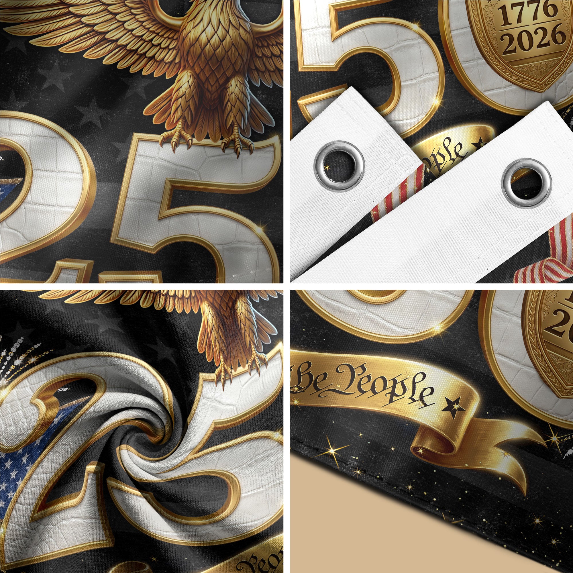 USA 250th Anniversary House Flag 1776–2026 Eagle Patriotic Outdoor Banner Decor
