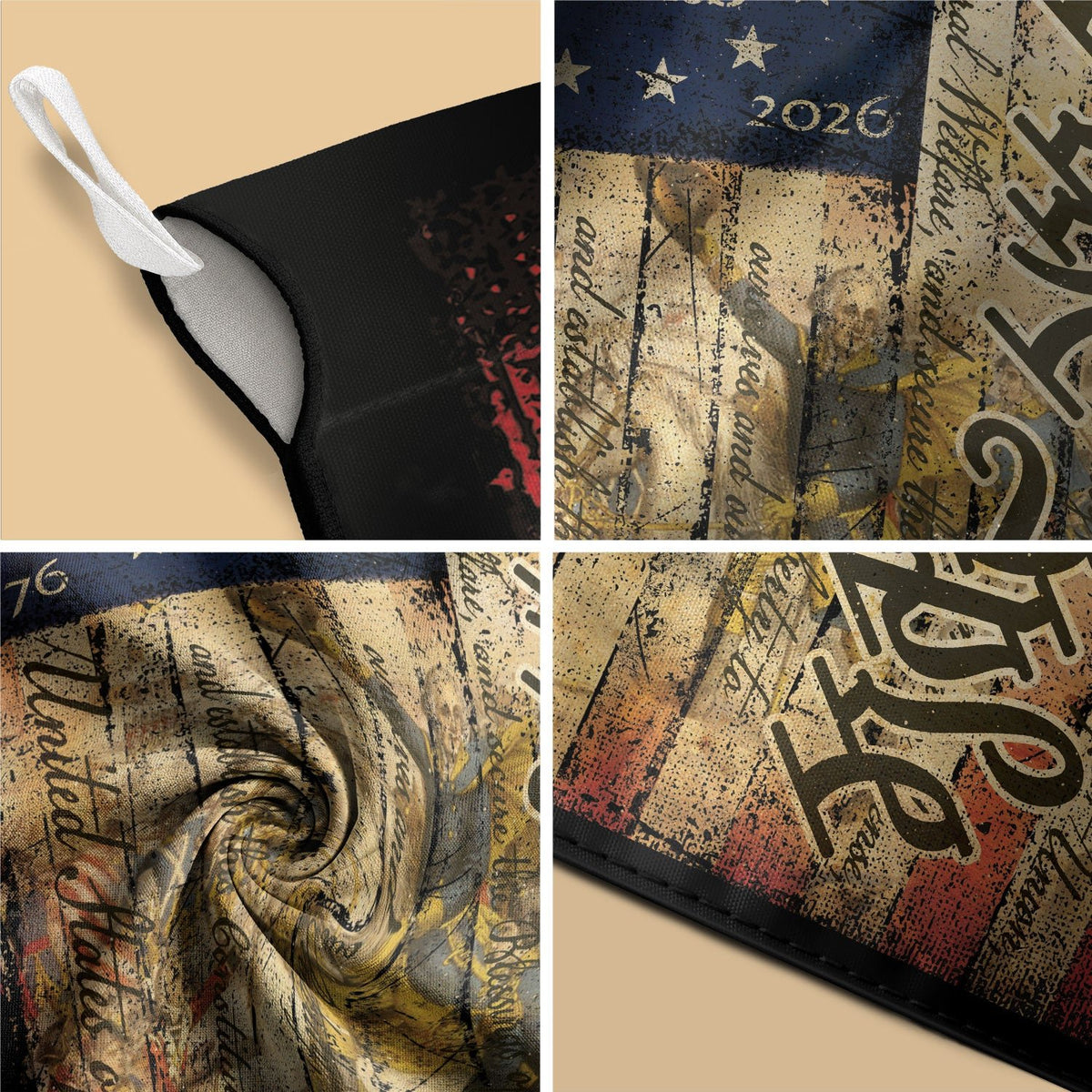 USA 250 Years Garden Flag - We The People Patriotic Historical Outdoor Decor 1776-2026 - Rust Field Wear