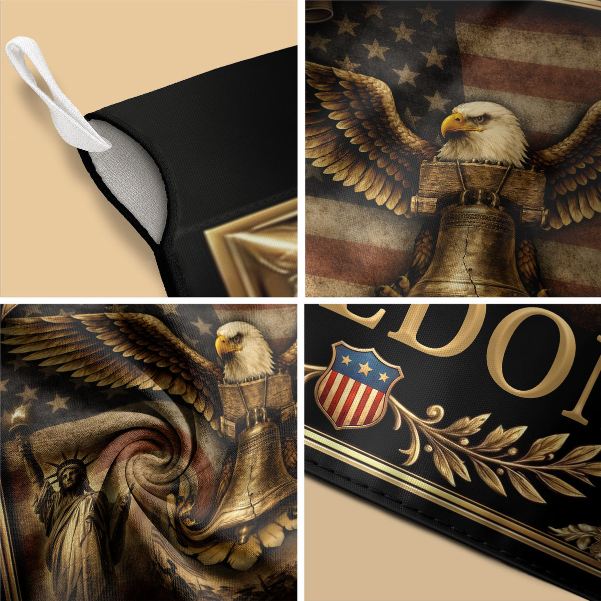 250 Years of Freedom House Flag 1776-2026 Patriotic Eagle Liberty Bell 250th Anniversary USA Flag - Rust Field Wear