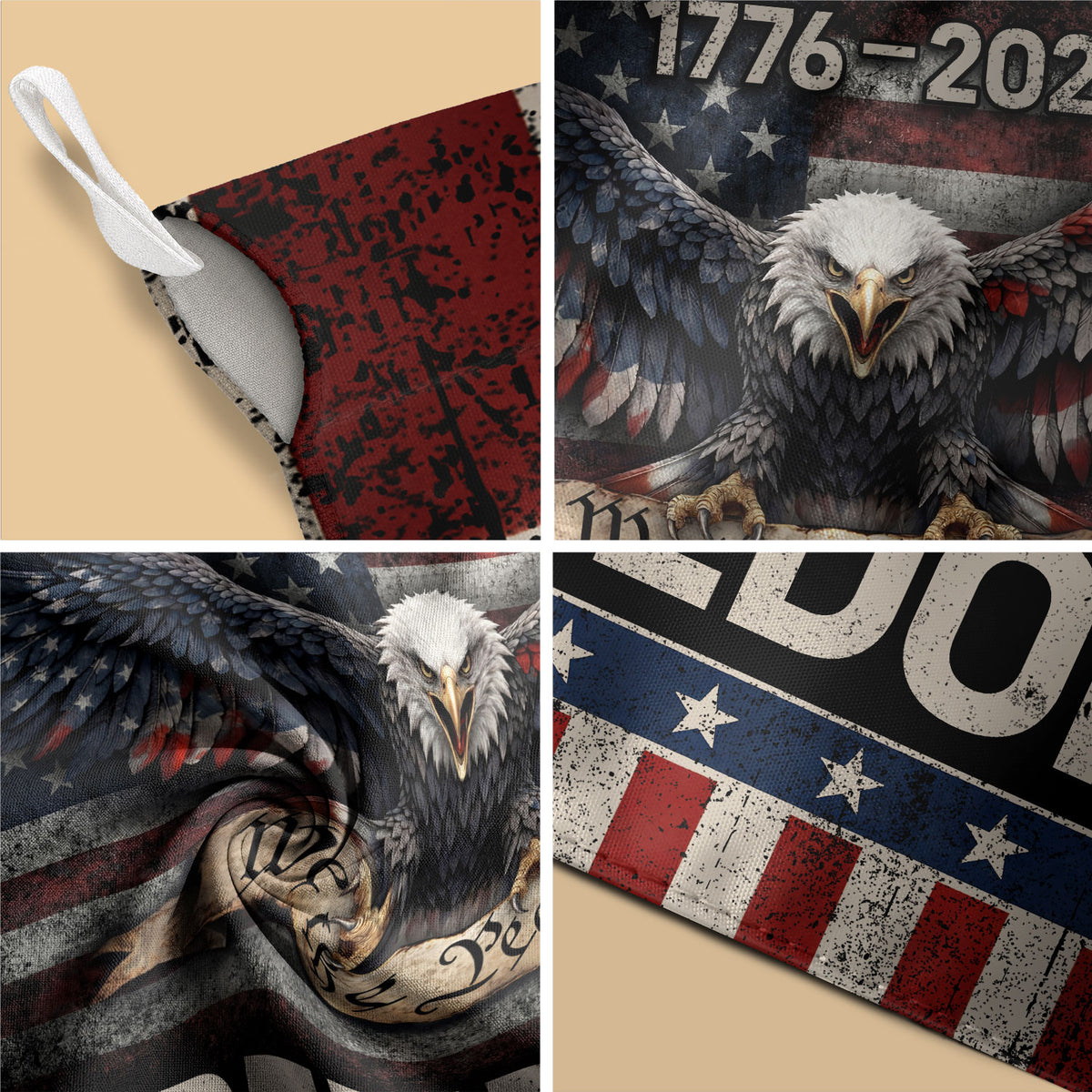 250 Years of Freedom Garden Flag We The People Eagle 1776-2026 Patriotic 250th Anniversary USA Flag - Rust Field Wear