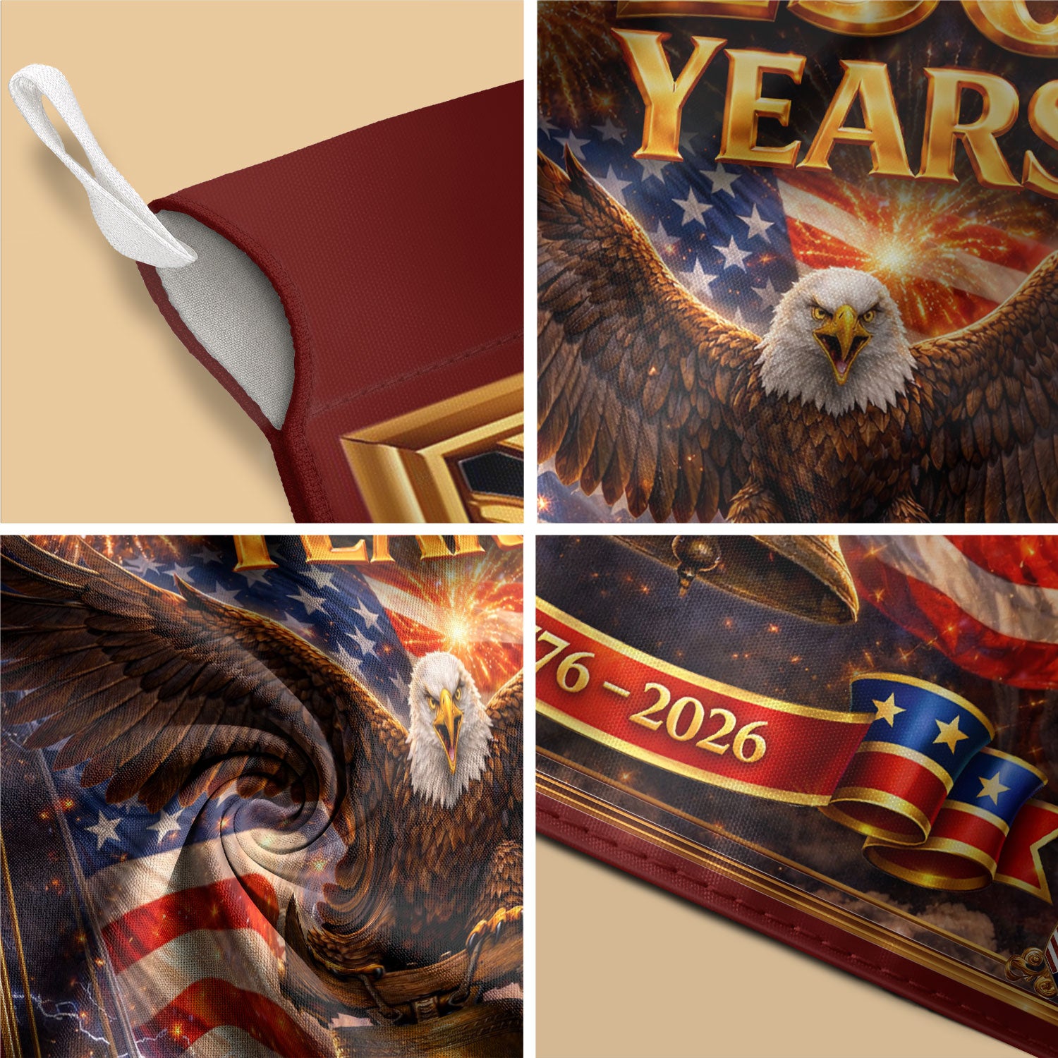 United States 250 Years House Flag - Majestic Eagle & Liberty Bell Patriotic Banner