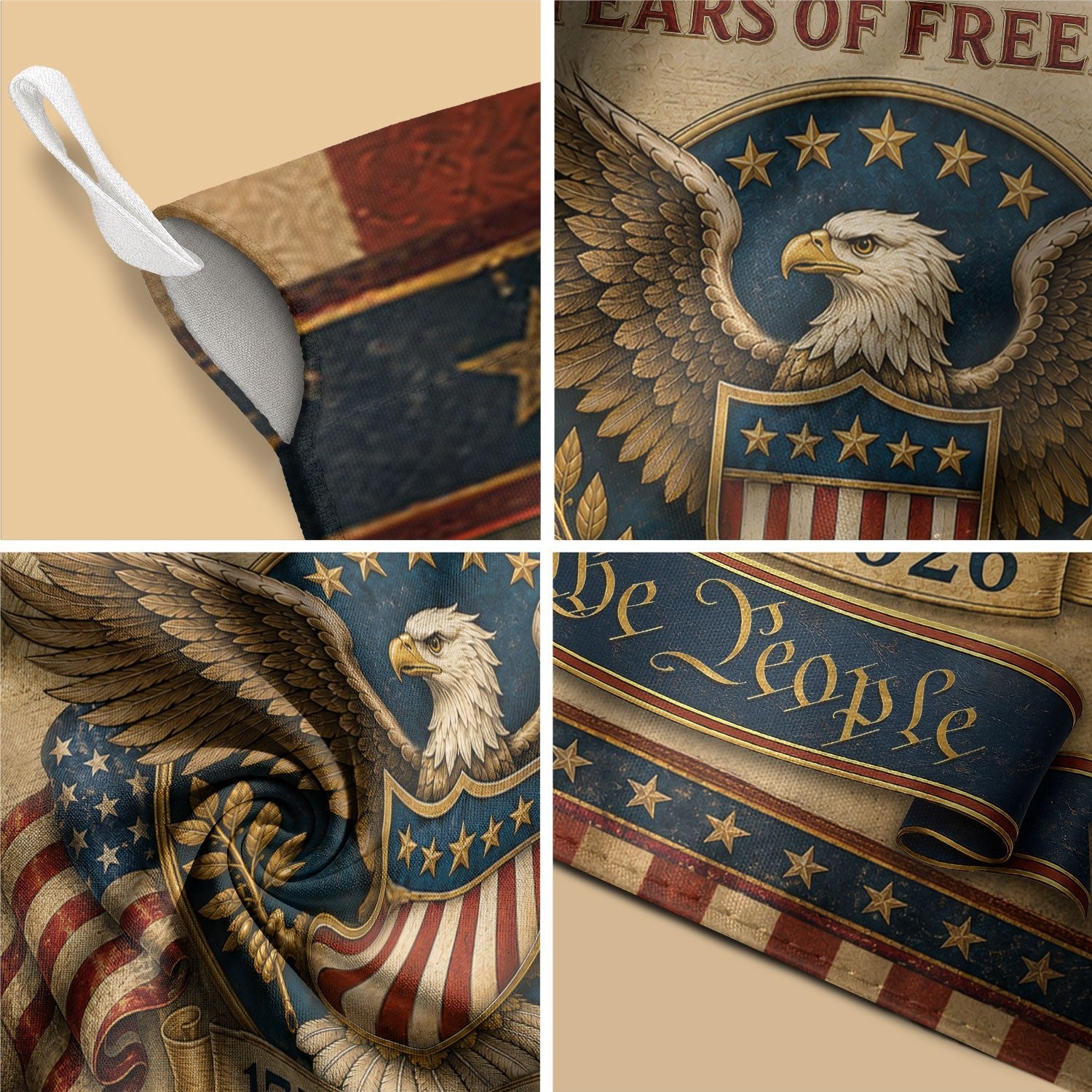 250 Years of Freedom Garden Flag Patriotic Eagle USA Outdoor Yard Decor - Rust Field Wear