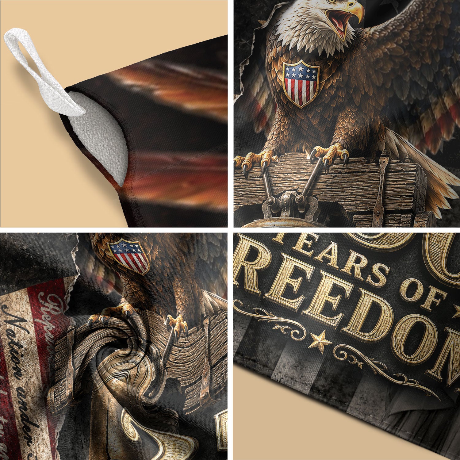 House Flag 250 Years of Freedom 1776-2026 American Statue of Liberty Eagle Banner