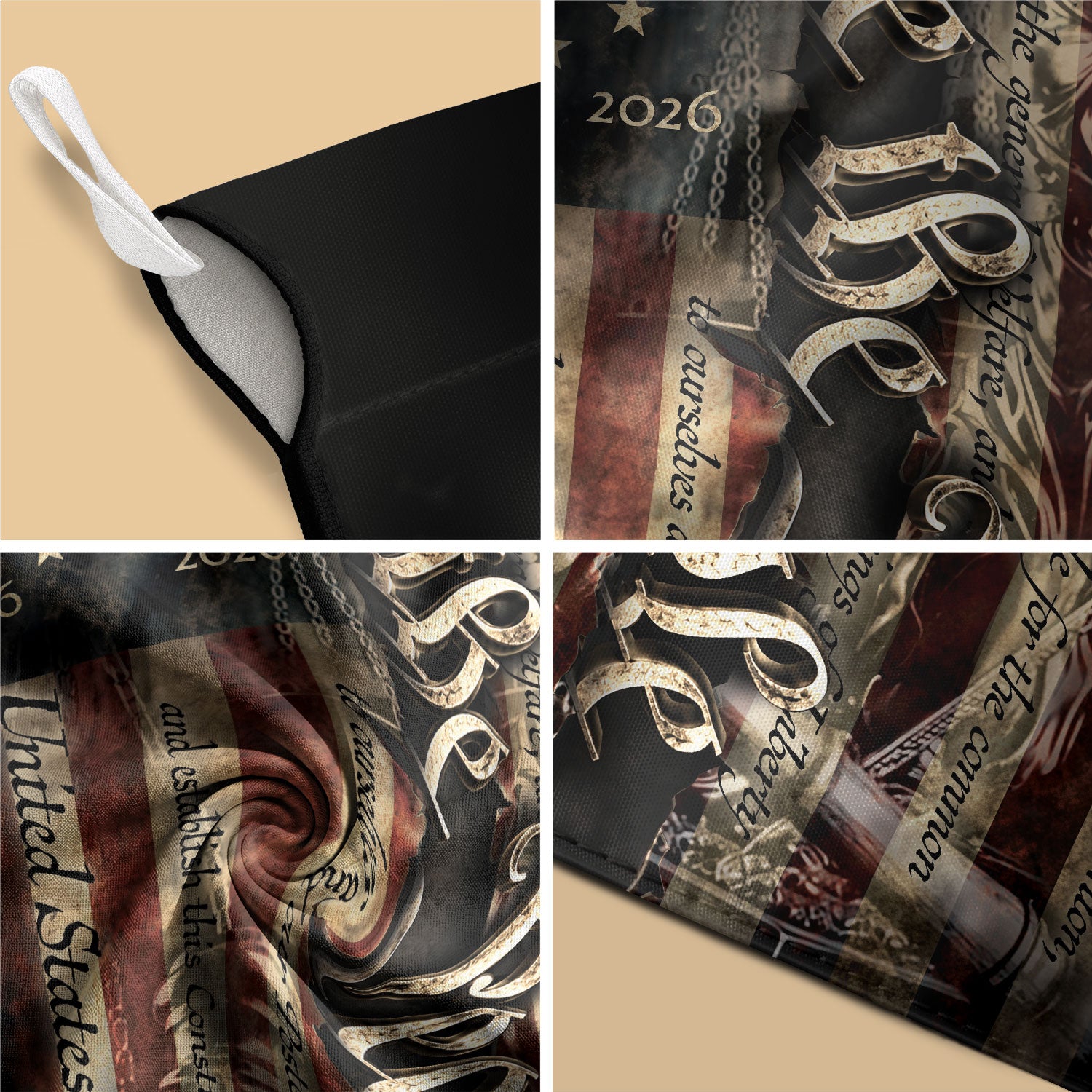 Garden Flag 1776-2026 US Constitution We The People Patriotic 250 Years House Banner