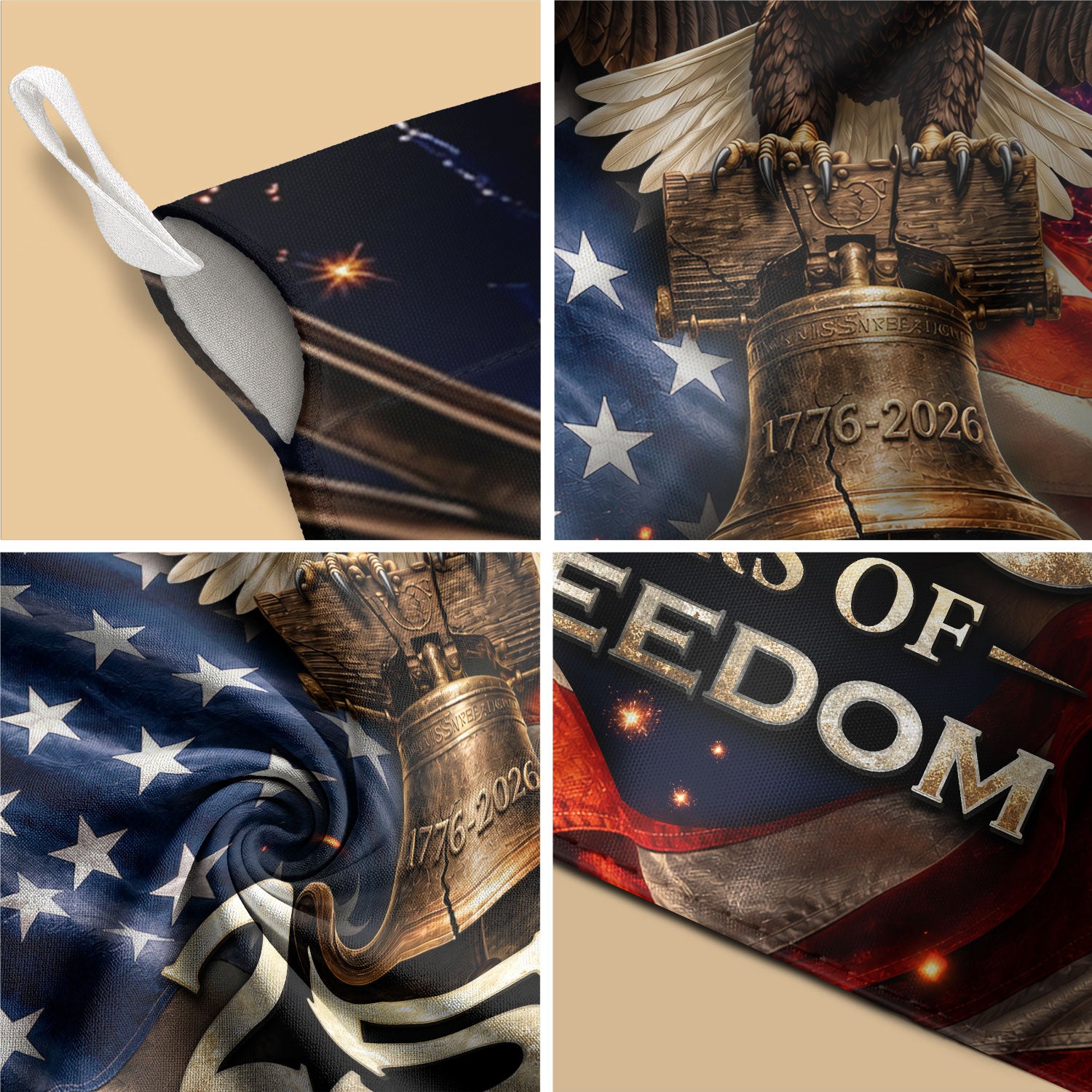 250 Years of Freedom House Flag American Eagle Patriotic Outdoor Decor USA