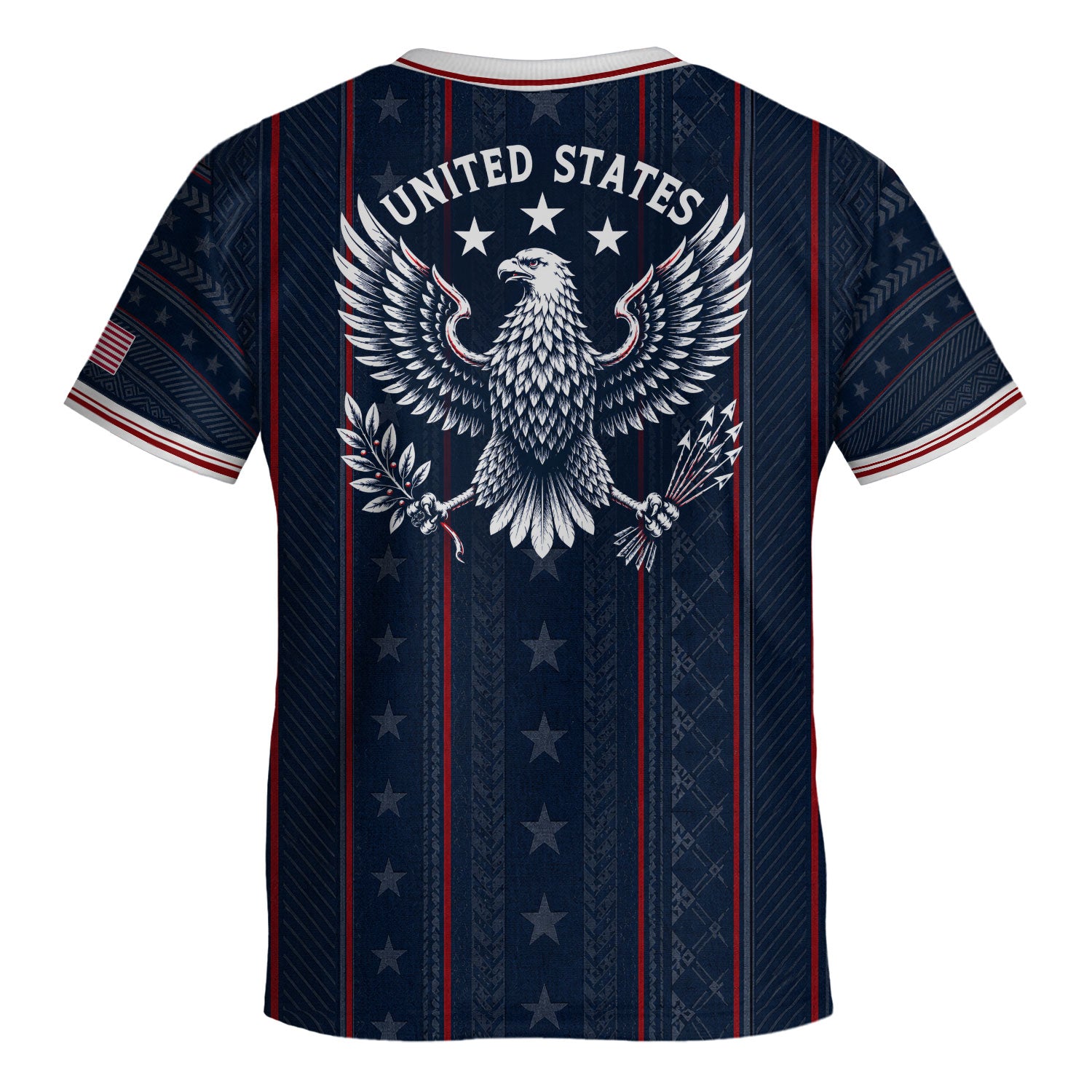 USA Kids Soccer Jersey Set Navy Blue White Striped Youth Football Kit