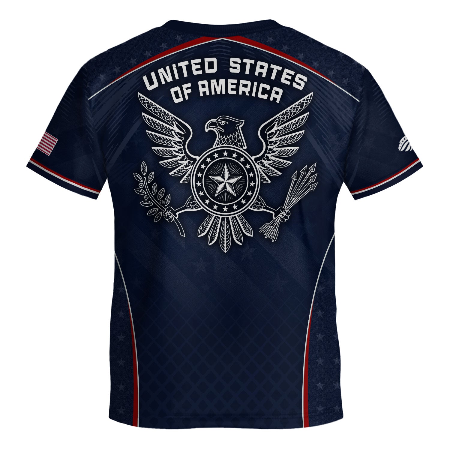 USA Kids Soccer Jersey Set Navy Blue Chest Stripe Youth Football Kit