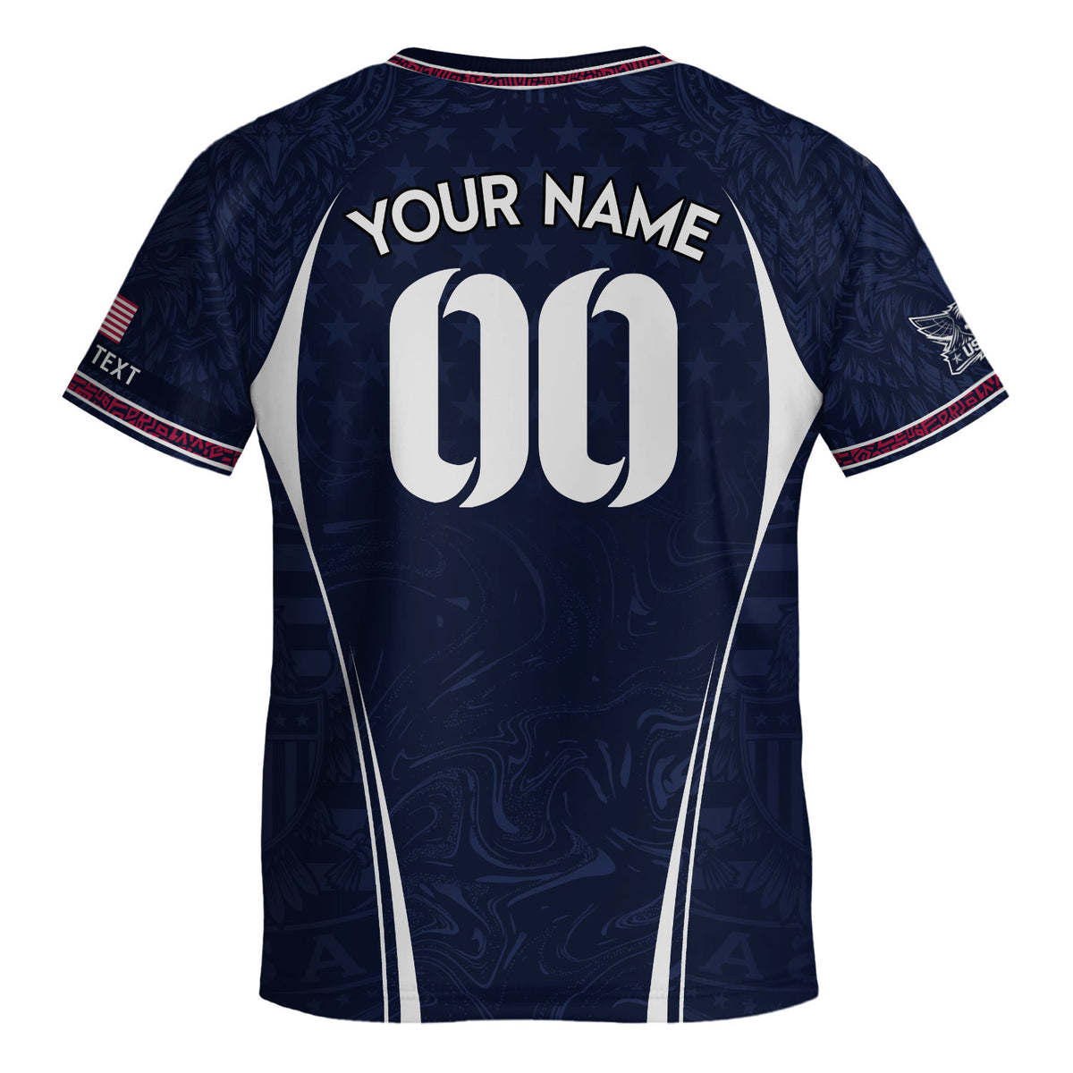 Personalized Youth Soccer Jersey Style Custom Name Number USA Kids Starry Active Top - Rust Field Wear