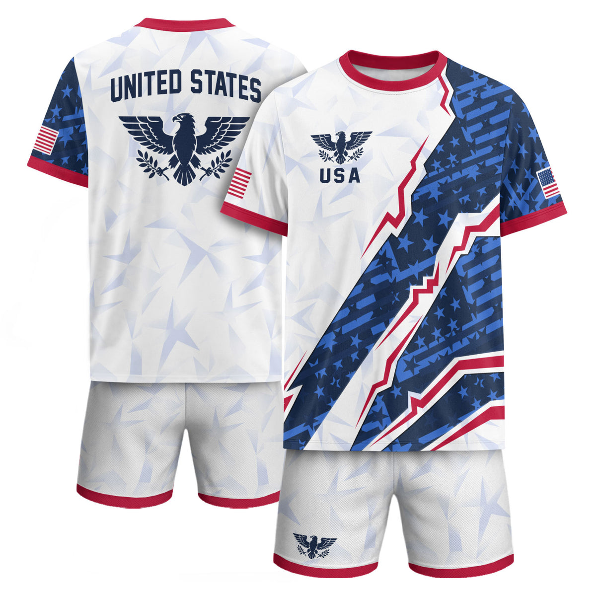 USA Eagle Soccer Jersey Adult American Pride Patriotic Soccer Fan Graphic Shirt