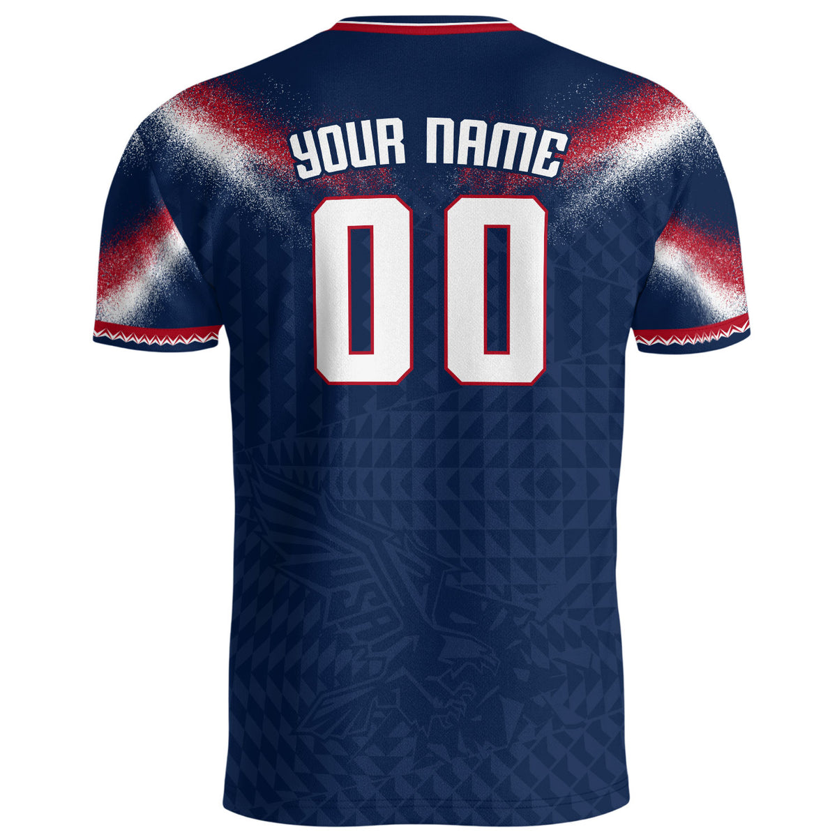 USA Patriotic Soccer Jersey Custom Name Number Adult Football Shirt Blue - Rust Field Wear