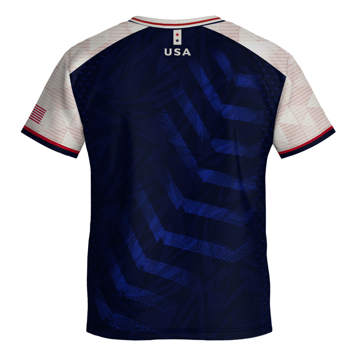Kids USA Soccer Jersey Youth Children Patriotic Subtle Star Pattern United States Tee - Rust Field Wear