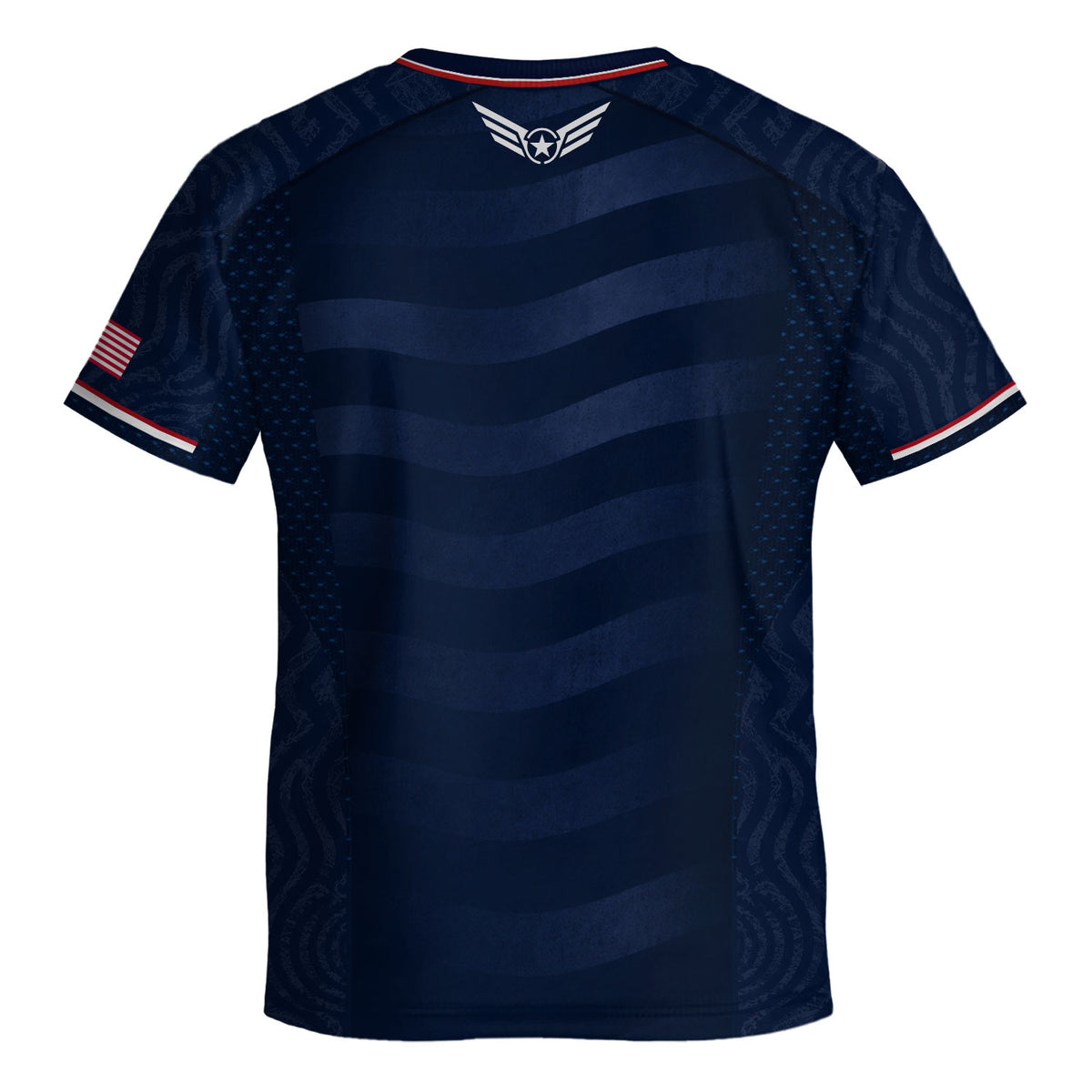 Kids USA Soccer Jersey Youth Patriotic Navy Statue of Liberty Graphic United States Tee - Rust Field Wear