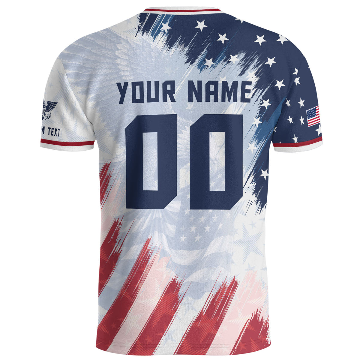 USA Soccer Jersey White Custom American Football Shirt Graphic Patriotic Tee Men - Rust Field Wear