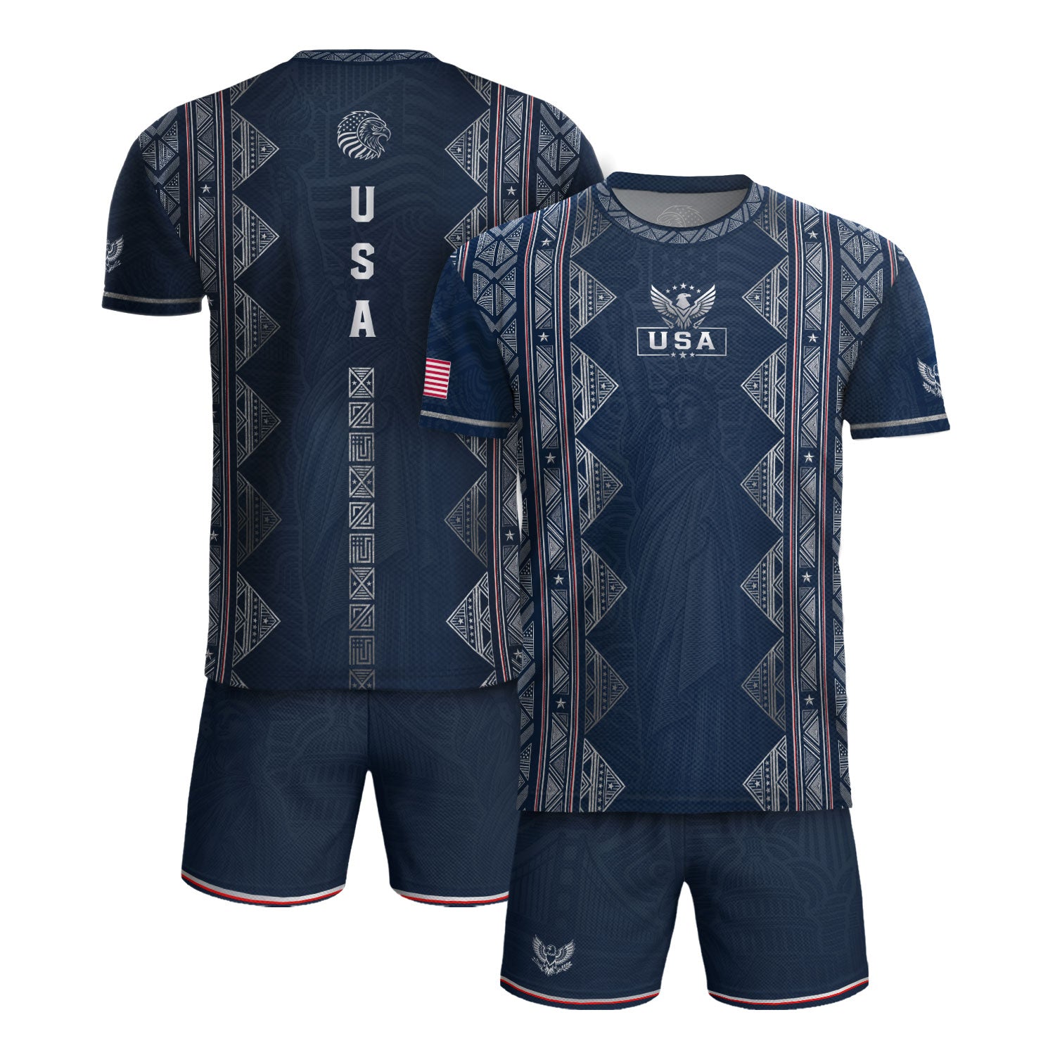 Adult Soccer Jersey Blue Patriotic Design - Iconic Statue of Liberty Sport Graphic Tee
