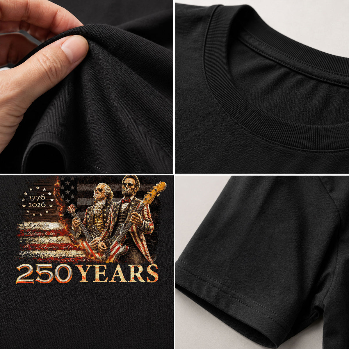 Unisex 1776-2026 Presidents T Shirt - Lincoln Washington Patriotic Summer Graphic Tee - Rust Field Wear