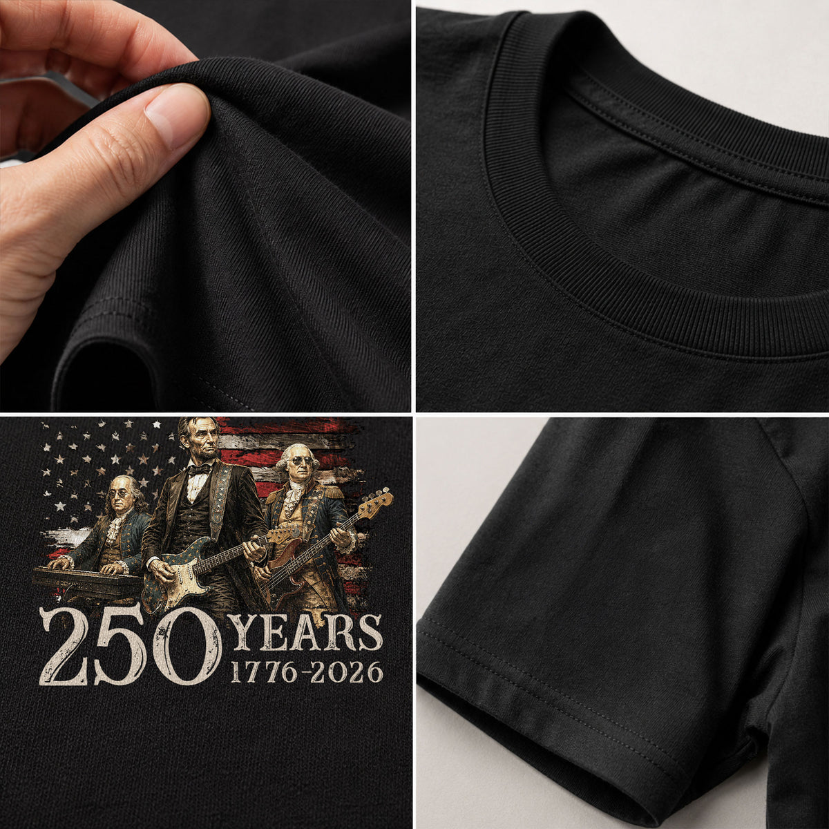 Graphic 1776-2026 Lincoln Presidents T Shirt - Patriotic Unisex Summer Wear Item - Rust Field Wear