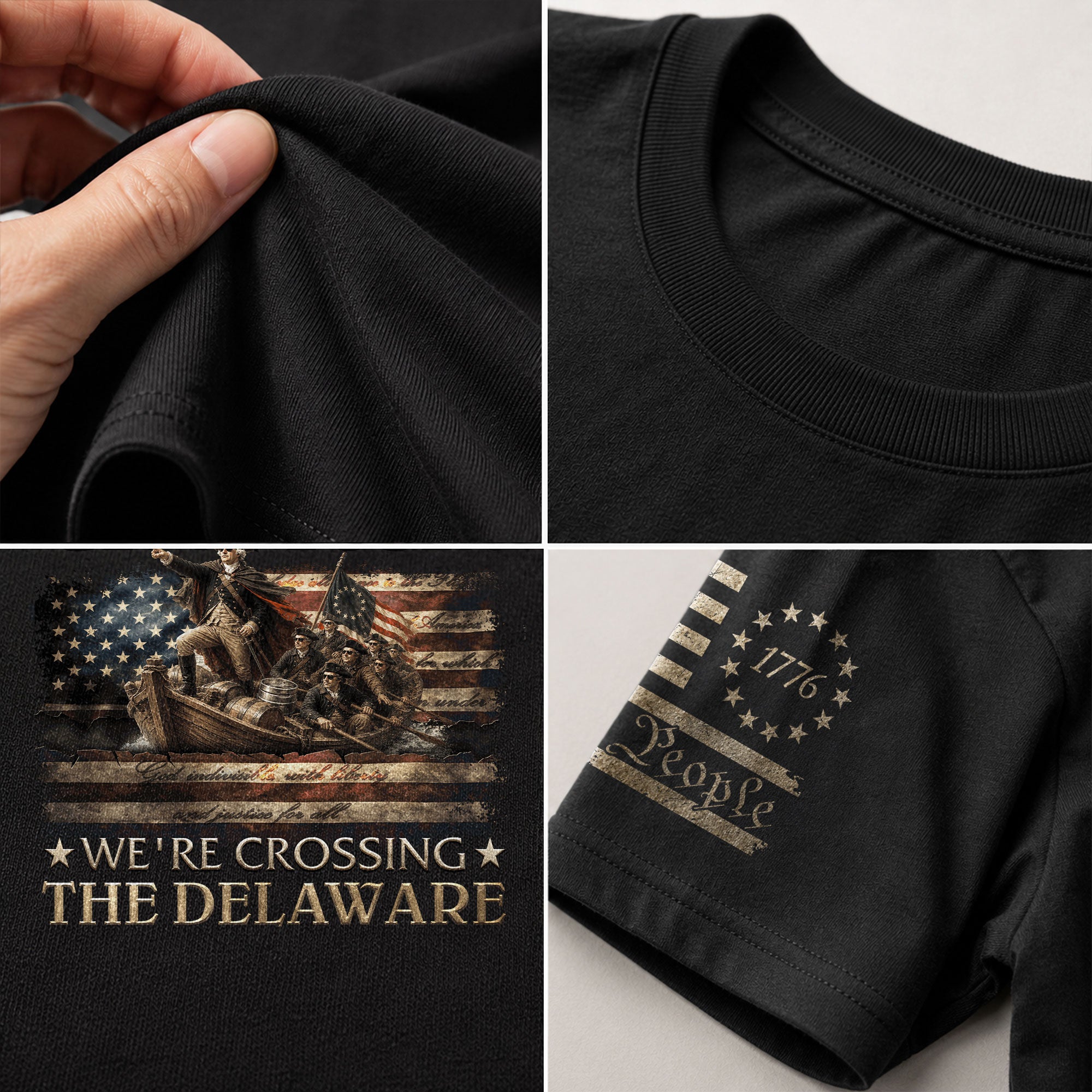 Crossing The Delaware Shirt Get In Loser We're Crossing George Washington T-Shirt - Rust Field Wear