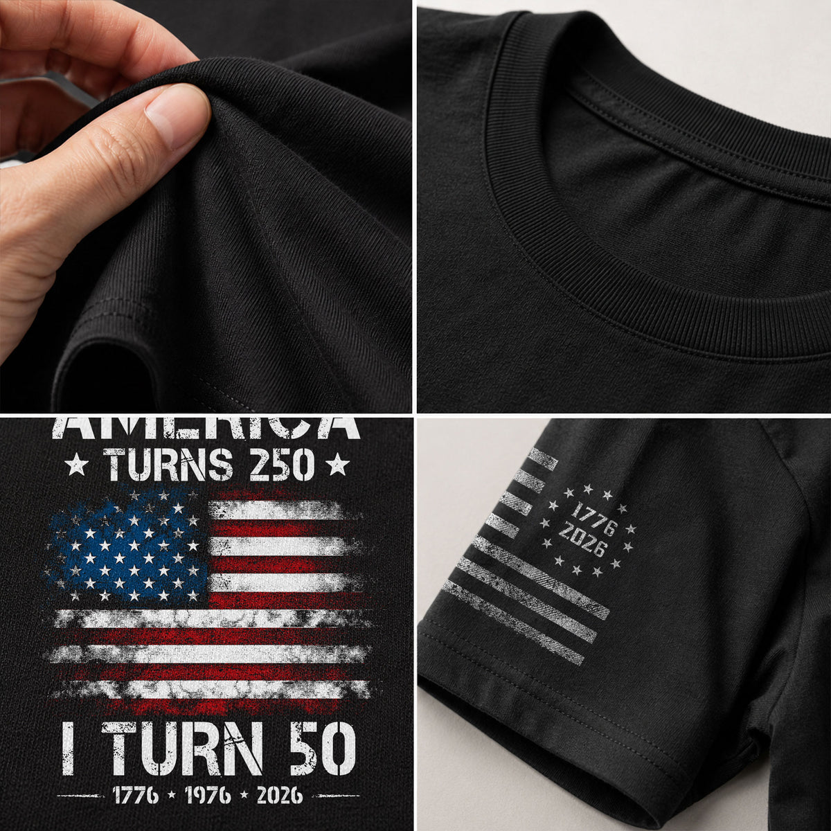 1976 Limited Edition 50th Birthday T-Shirt - Celebrating 250 Years of History 1776-2026 - Rust Field Wear