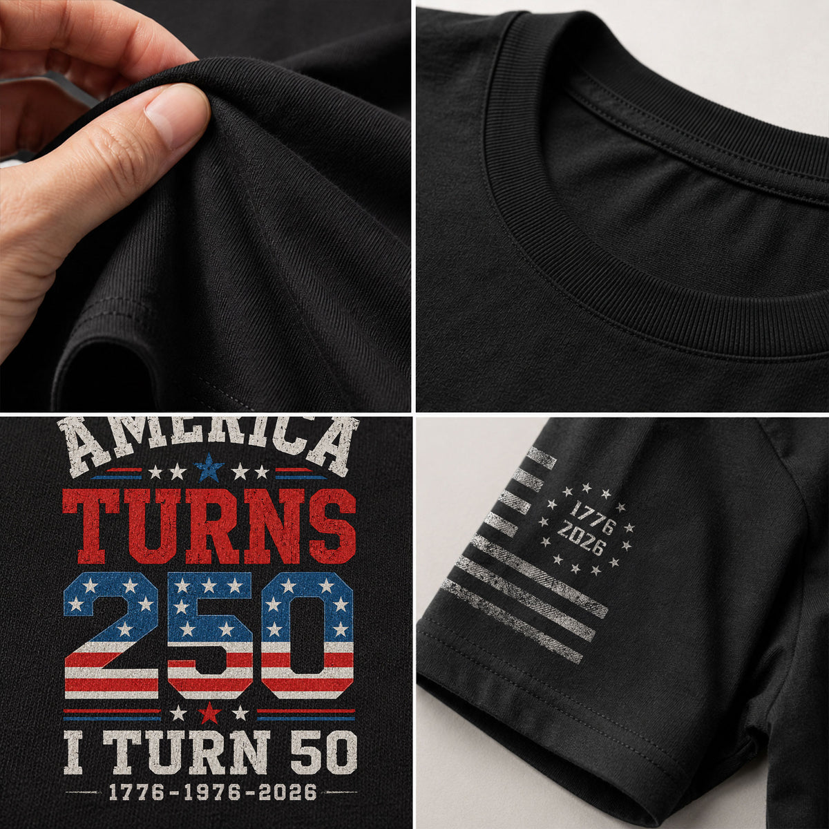 Born In 1976 - 50 Year Milestone Graphic Apparel - 250 Year Anniversary Commemorative - Rust Field Wear