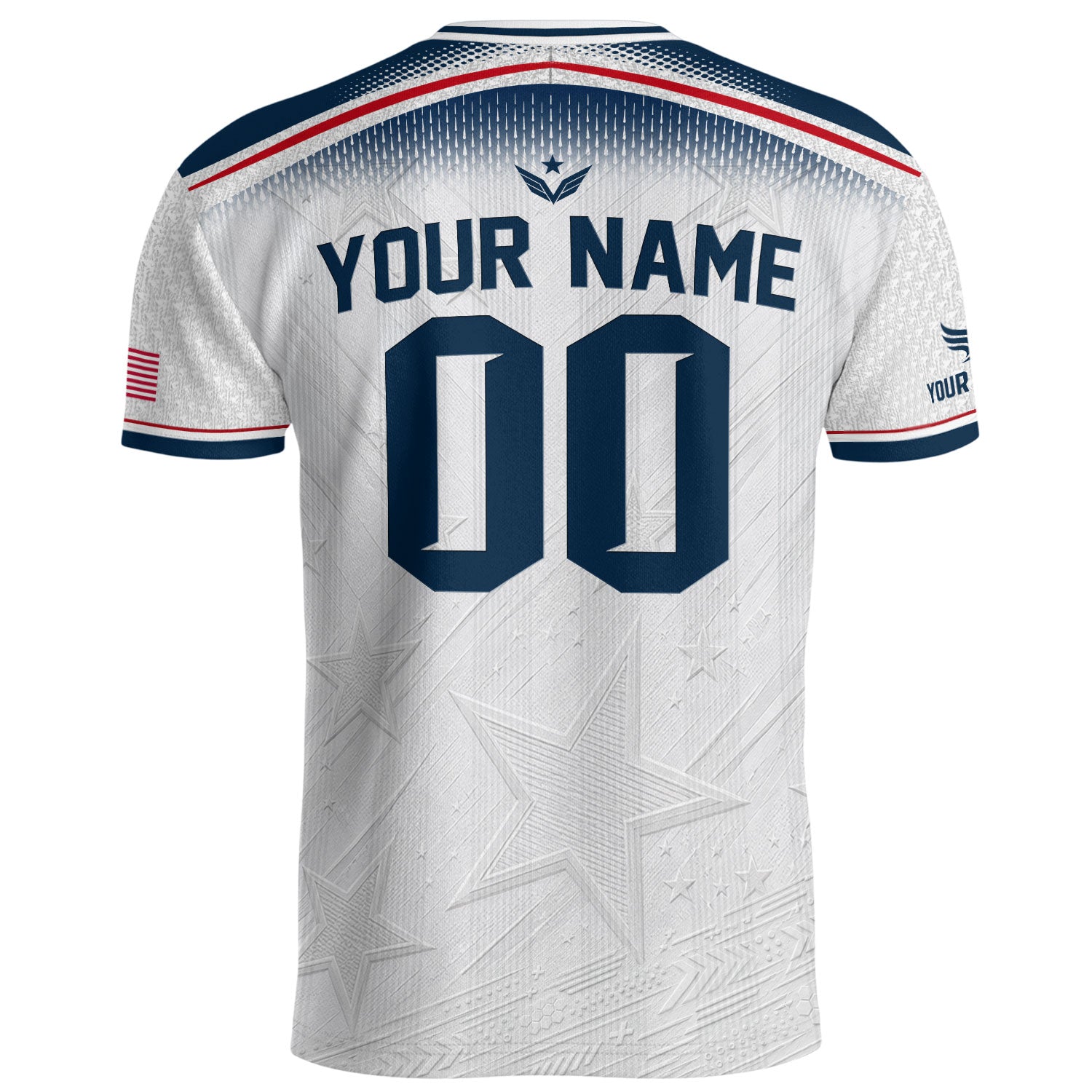 Personalized USA White Soccer Jersey - Custom Name & Number Patriotic Sports Gear