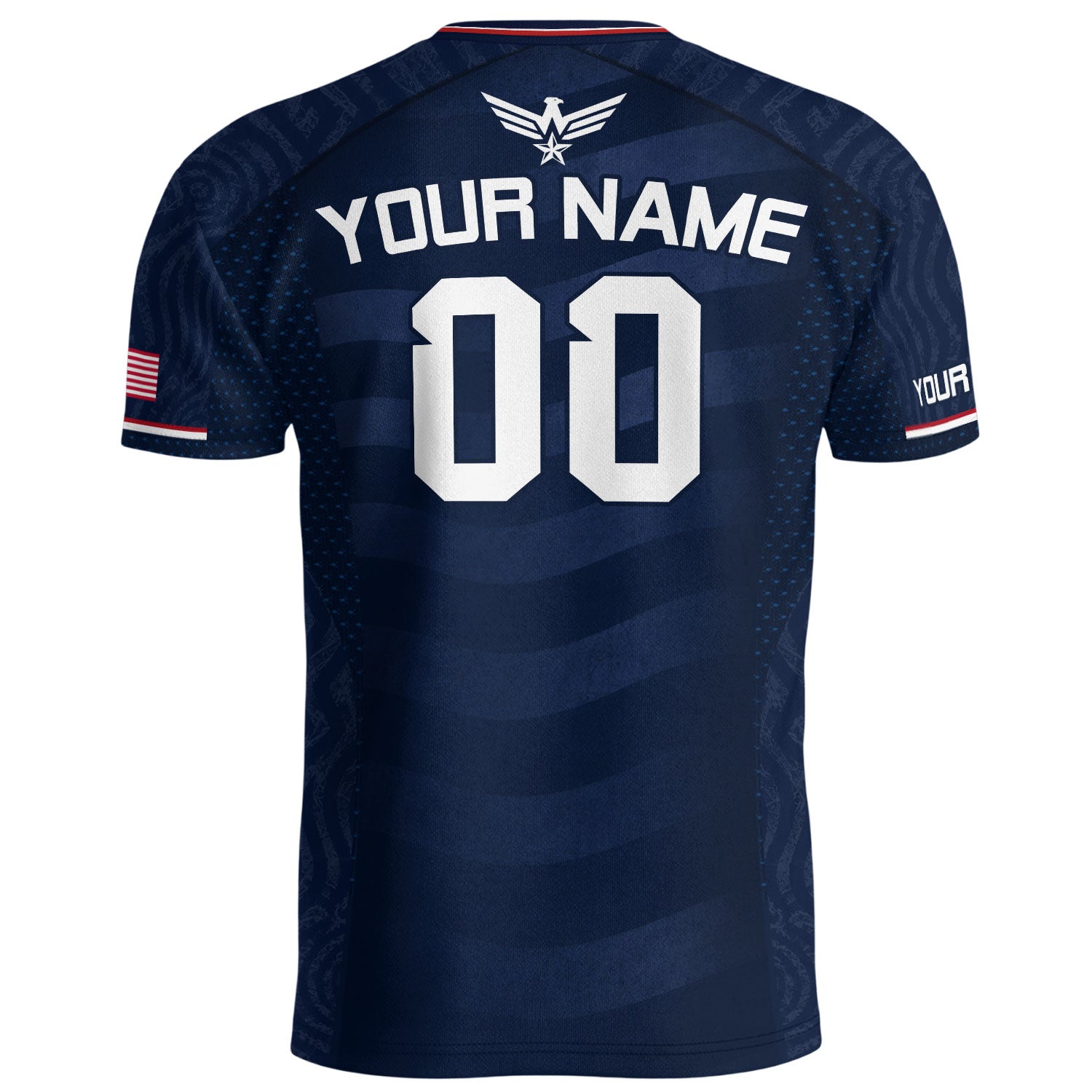 Custom Blue USA Statue of Liberty Soccer Jersey - Personalized Name & Number Shirt