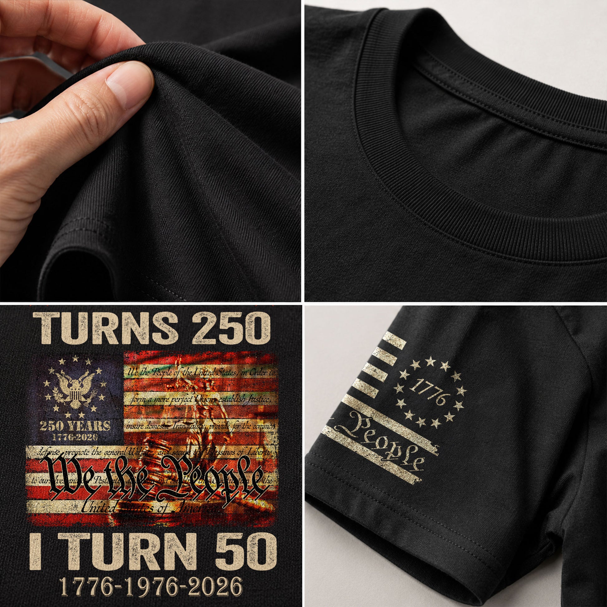 1976 Limited Edition 50th Birthday Shirt Patriotic We The People Graphic Tee 2026 - Rust Field Wear