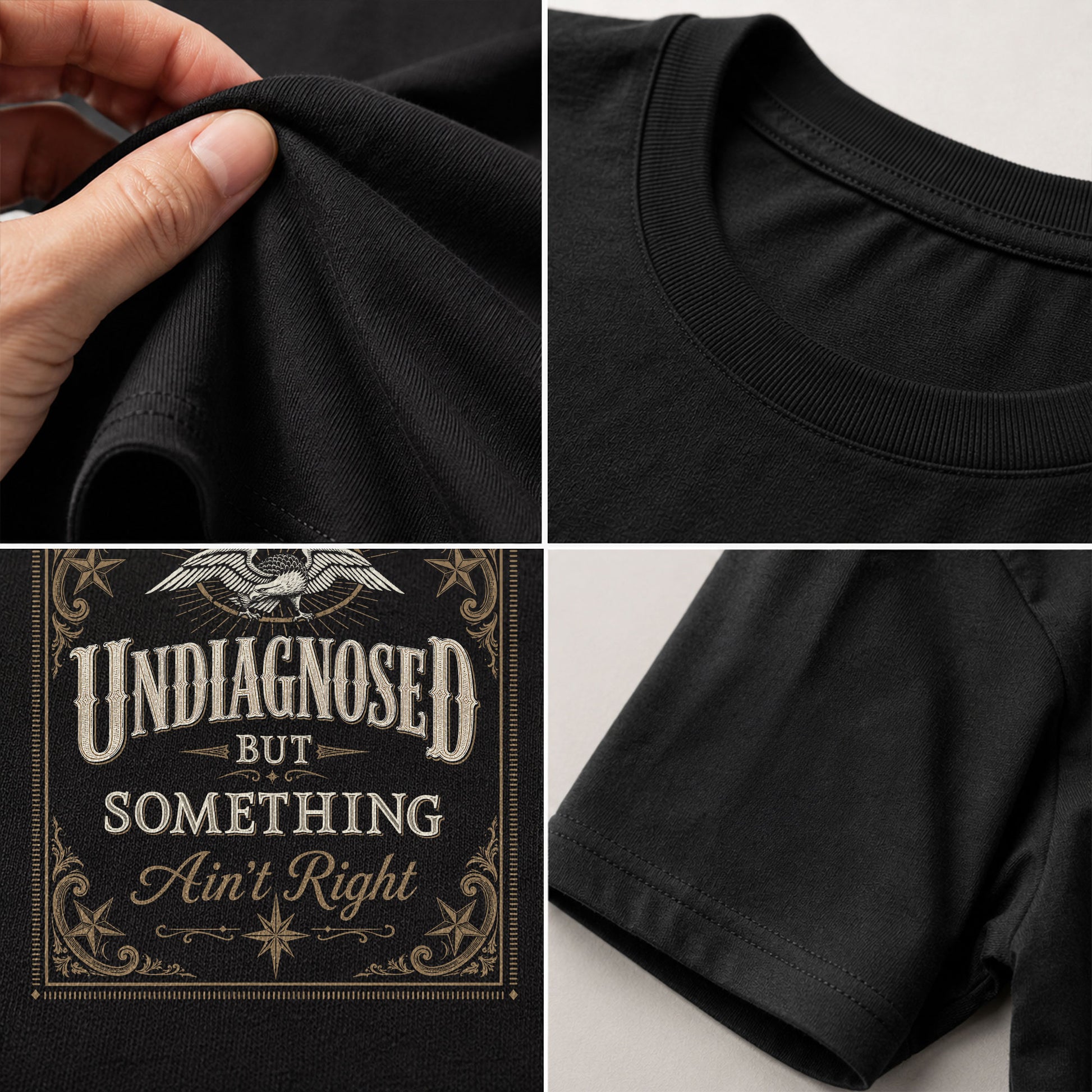 Undiagnosed But Something Ain't Right Tshirt - Vintage Filigree Chronic Illness Tee - Rust Field Wear