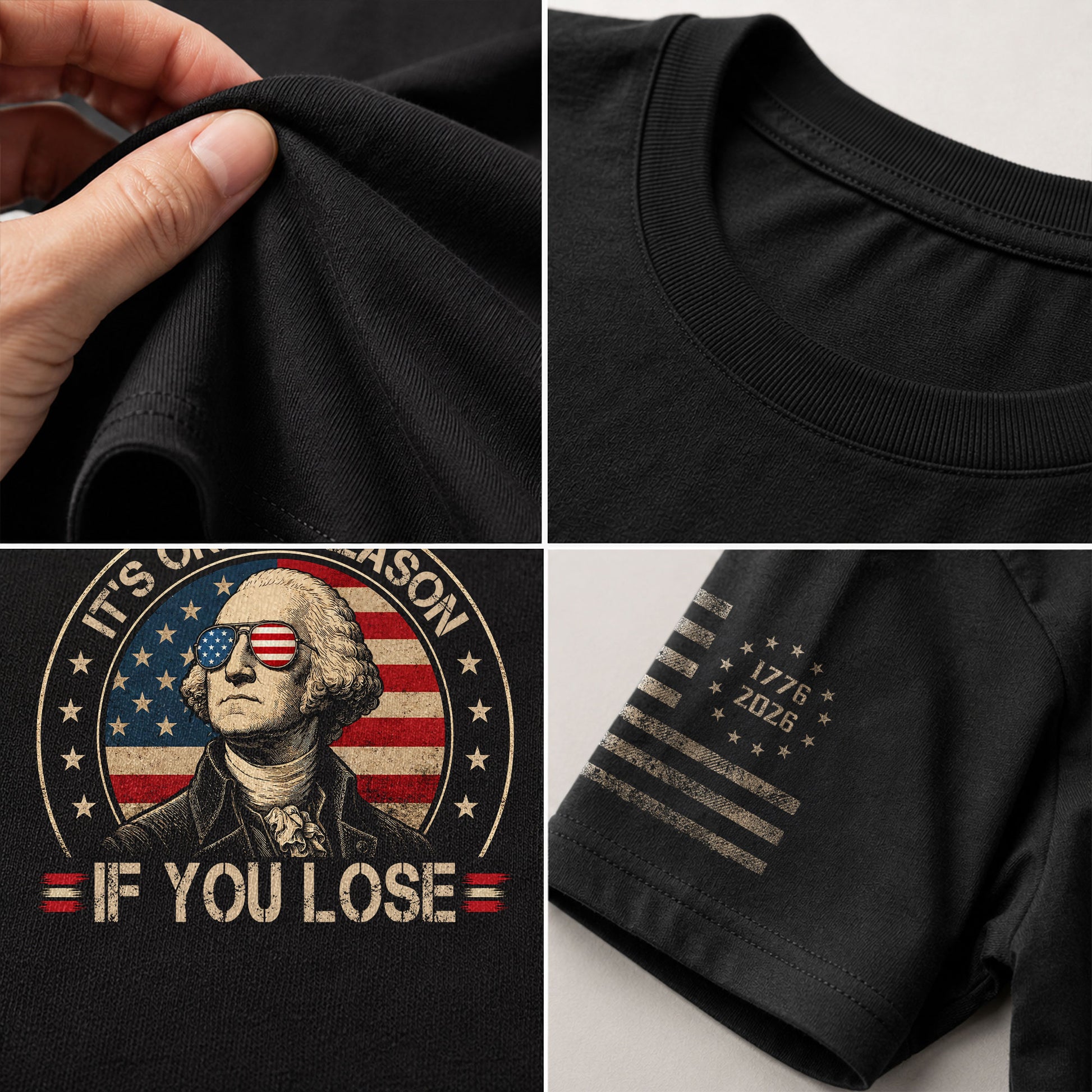 It's Only Treason If You Lose Shirt George Washington Circle Flag Patriotic 2D Graphic Tee - Rust Field Wear