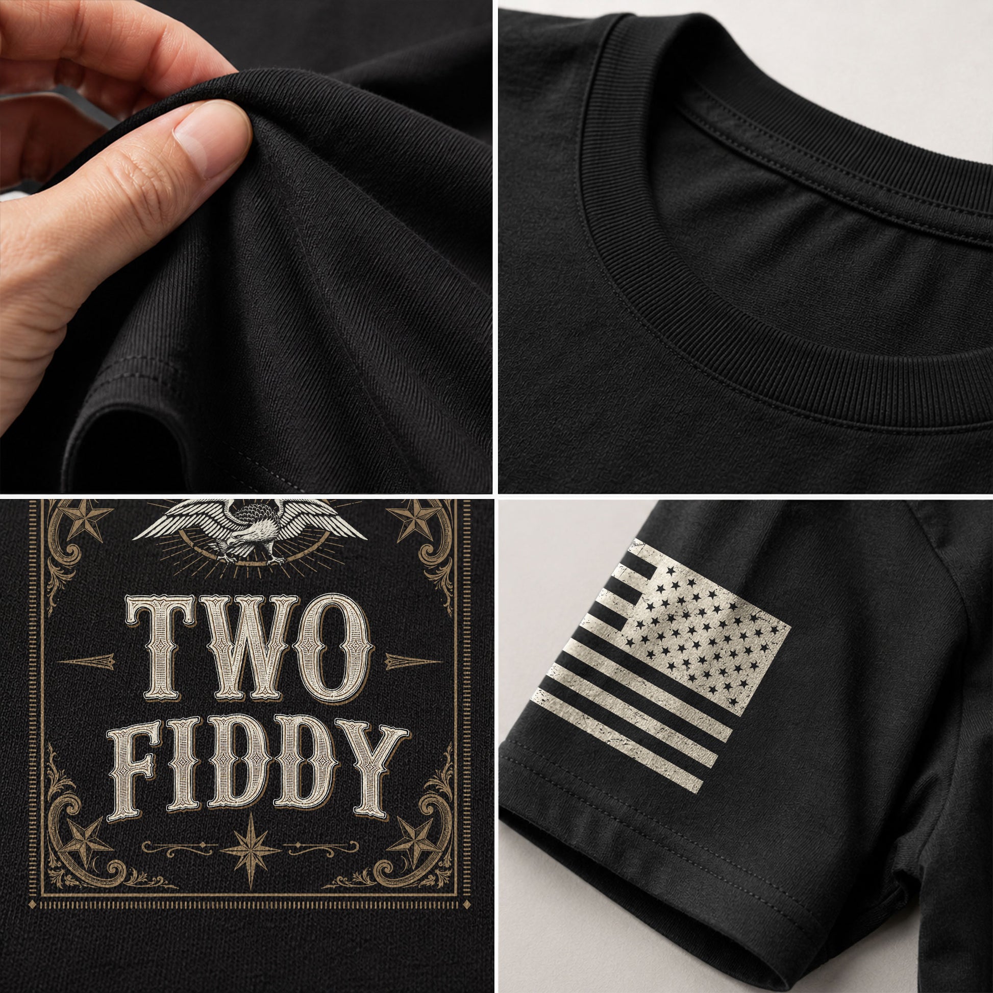 Two Fiddy Vintage Emblem Graphic Tee - Elegant 250th Anniversary Heritage Cotton Shirt - Rust Field Wear