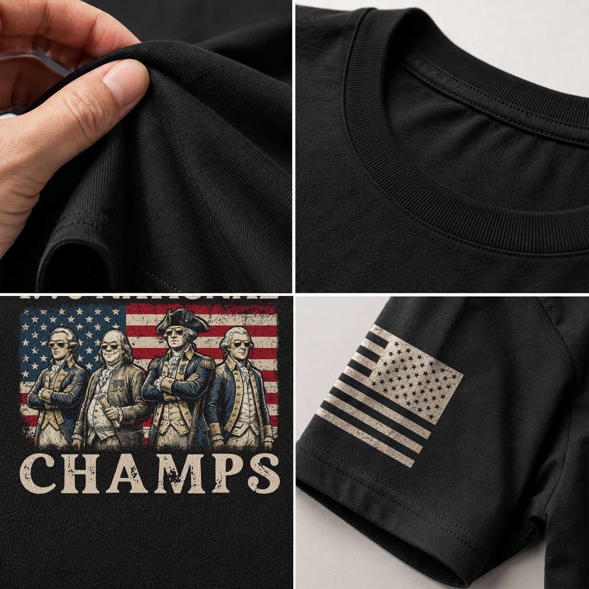 1776 National Champs Graphic Tee – Classic Founding Fathers American Pride T-Shirt - Rust Field Wear