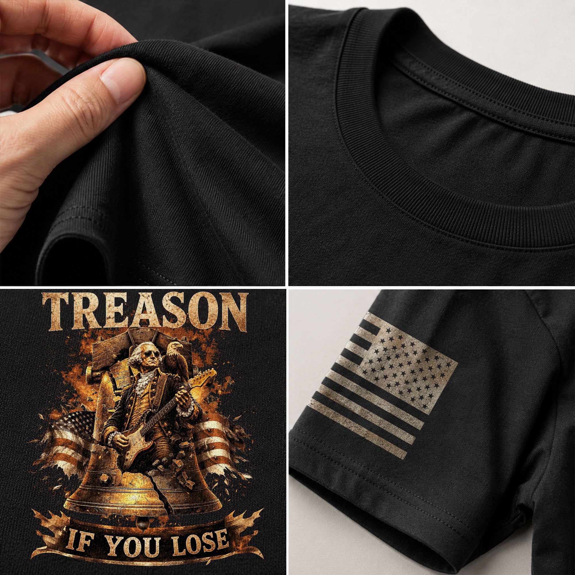 Historical Graphic Apparel - It’s Only Treason If You Lose Liberty Bell Design Tee - Rust Field Wear
