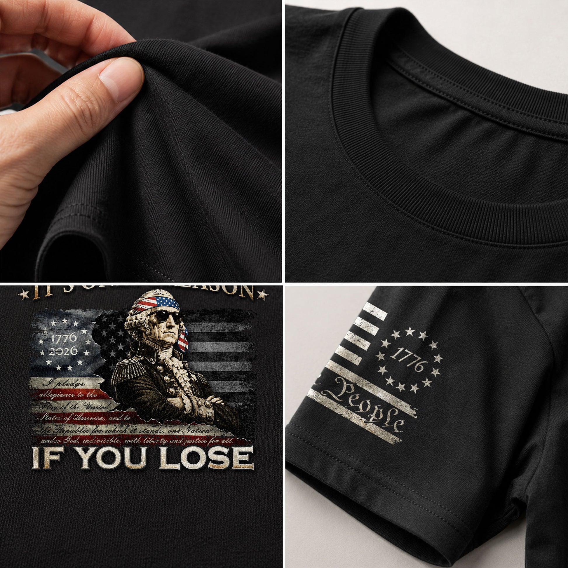 It's Only Treason If You Lose T-Shirt George Washington Patriotic Vintage Flag Tee - Rust Field Wear