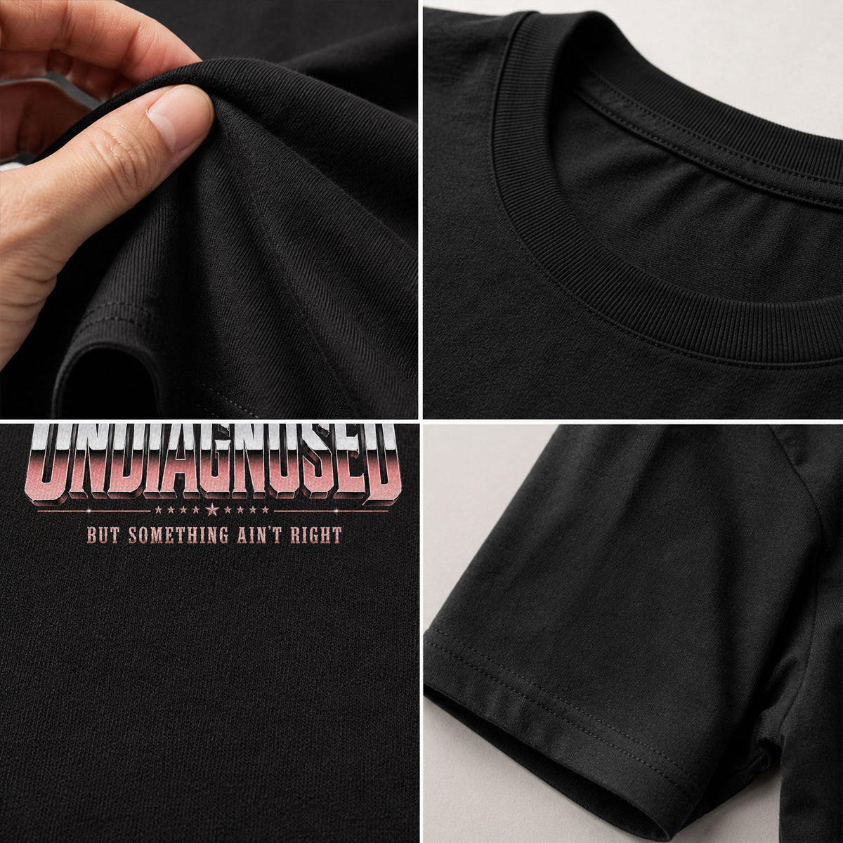 Undiagnosed But Something Ain't Right Funny Sarcastic Humor Graphic T-Shirt for Adults - Rust Field Wear