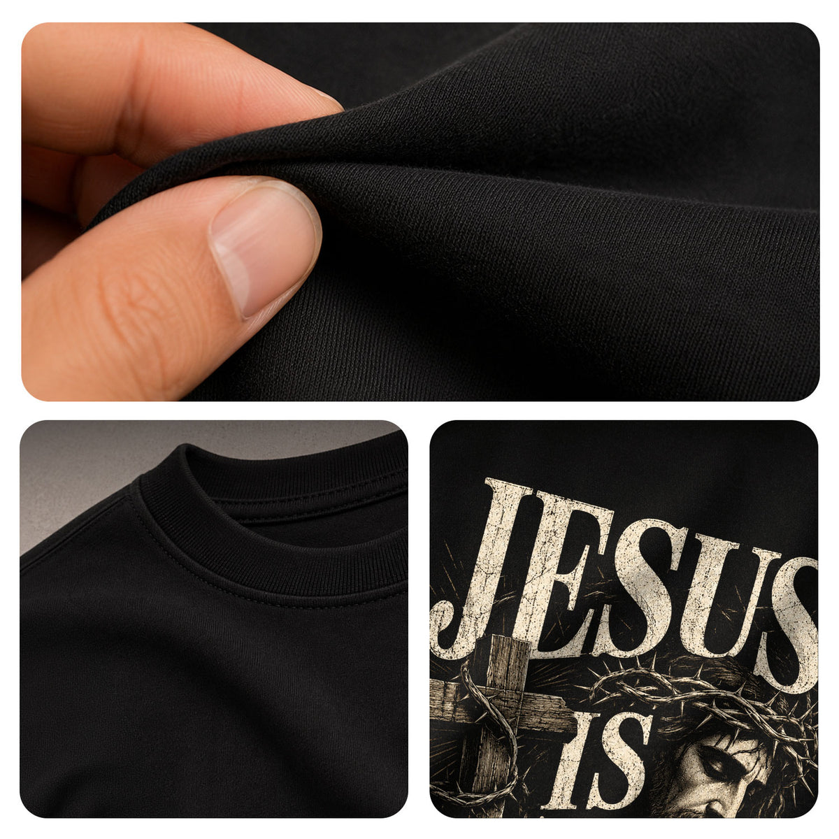 Jesus Is King Shirt Christian Men Shirt Revelation 17 14 Cross Graphic Tee Bible Verse - Rust Field Wear