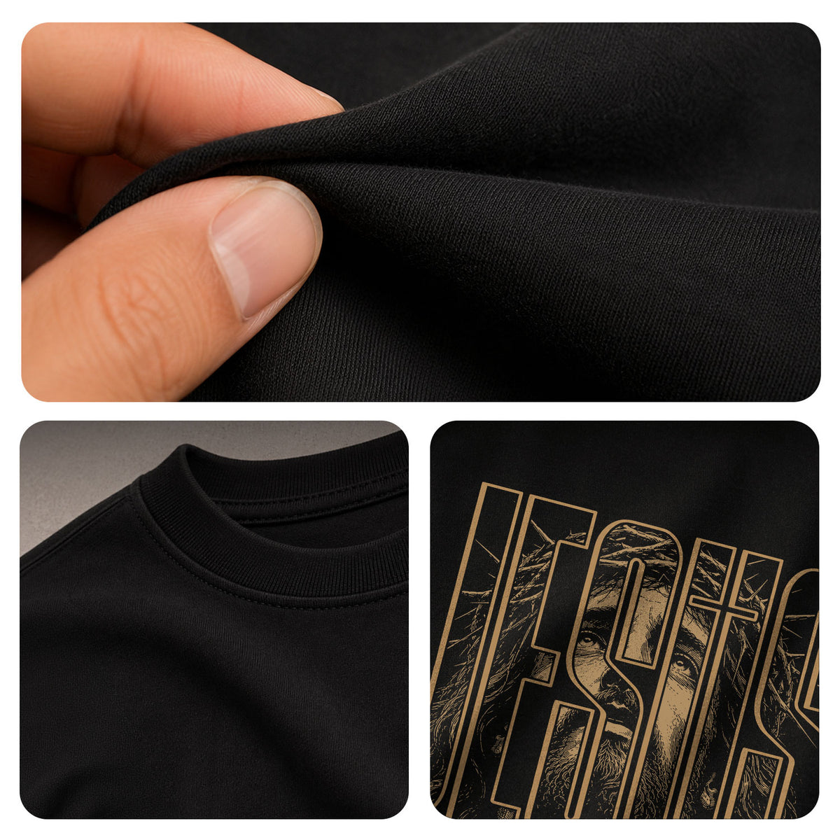 Jesus Is King John 14 6 Portrait Graphic Christian Tee Shirt Apparel Men Clothing - Rust Field Wear