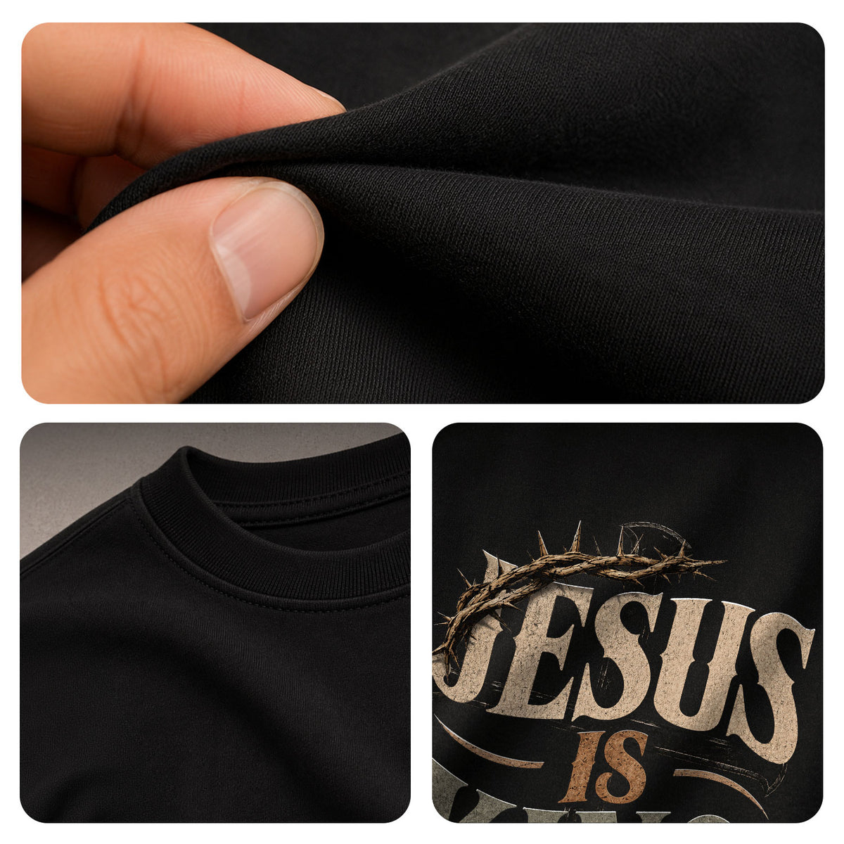 Jesus Is King T Shirt Christian Cross Crown Of Thorns John 14 6 Bible Verse Religious Apparel Tee - Rust Field Wear