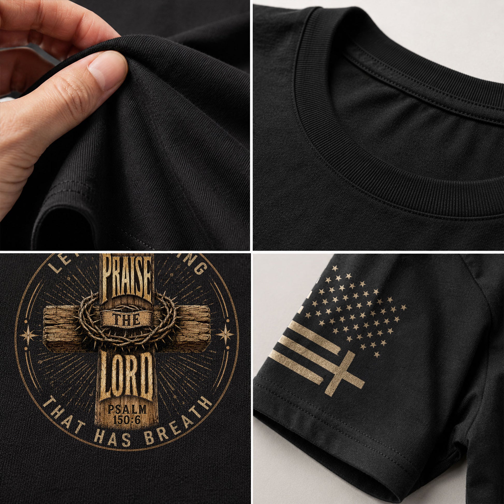 Let Everything That Has Breath Praise The Lord Scripture Christian Graphic Tee Men - Rust Field Wear