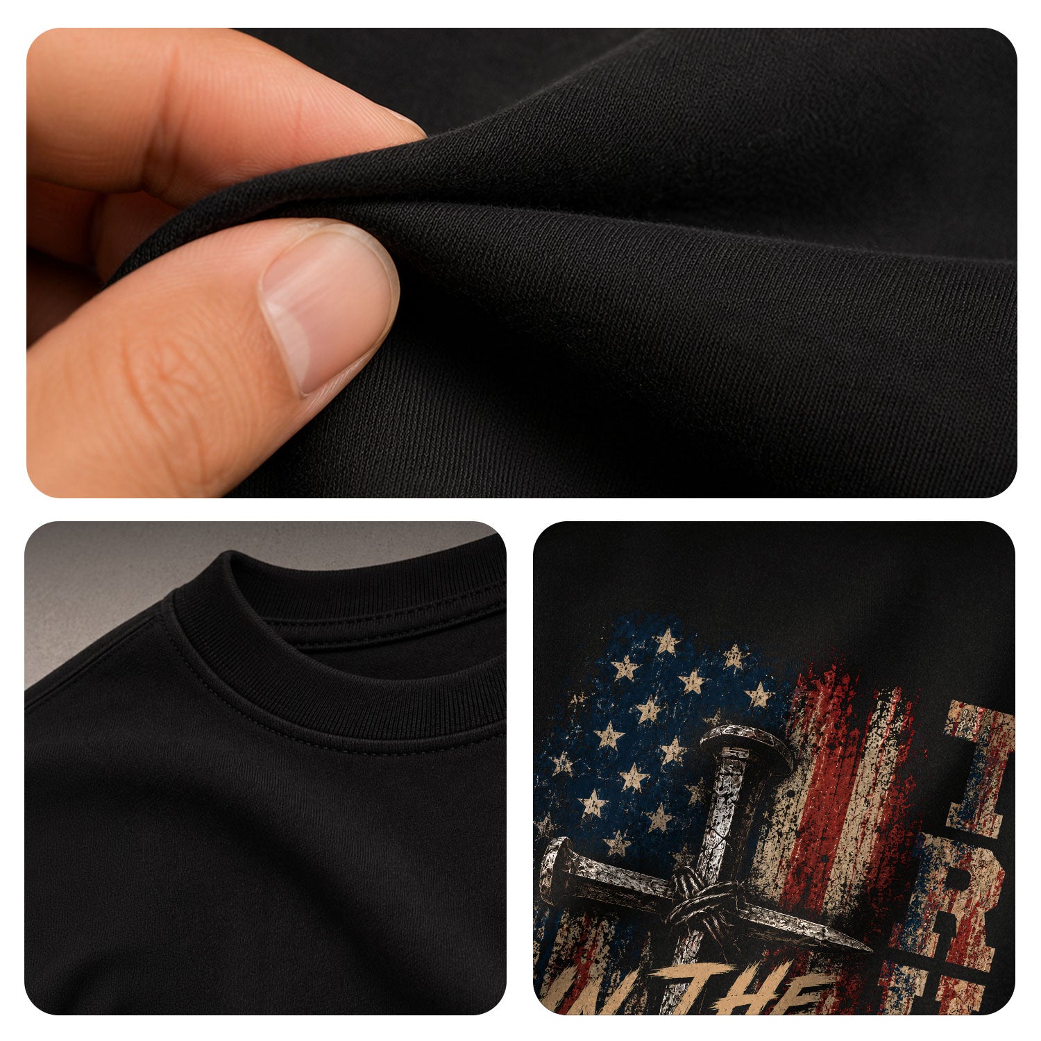 Trust In The Lord Shirt Mens Jesus Cross Flag Tee Christian Religious Graphic Shirt - Rust Field Wear