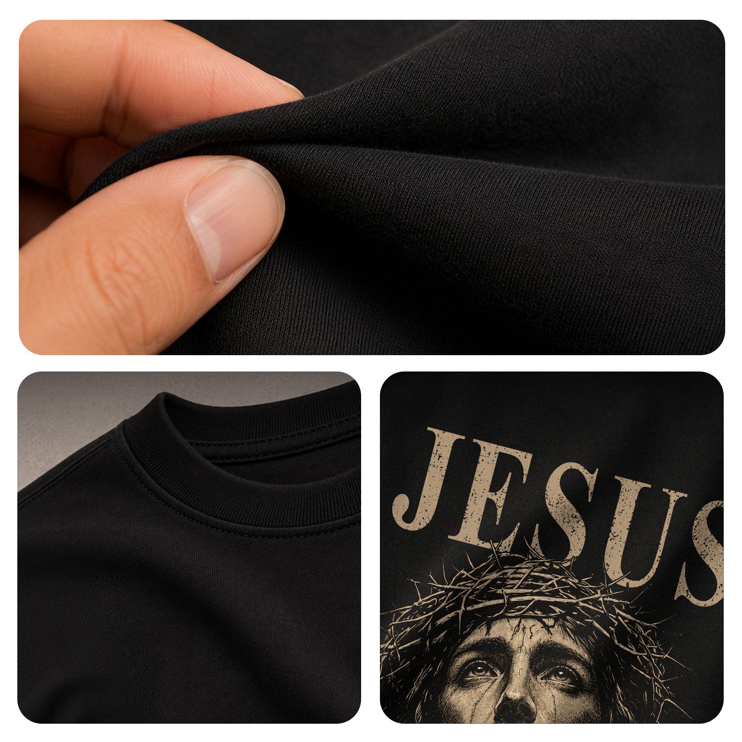 Jesus The Way The Truth The Life Shirt Christian Crown of Thorns Faith Men T-Shirt