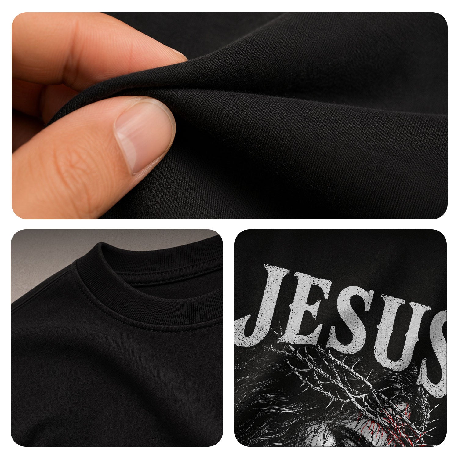 Jesus Shirt The Way The Truth The Life Men T-Shirt Crown of Thorns Christian Faith Tee