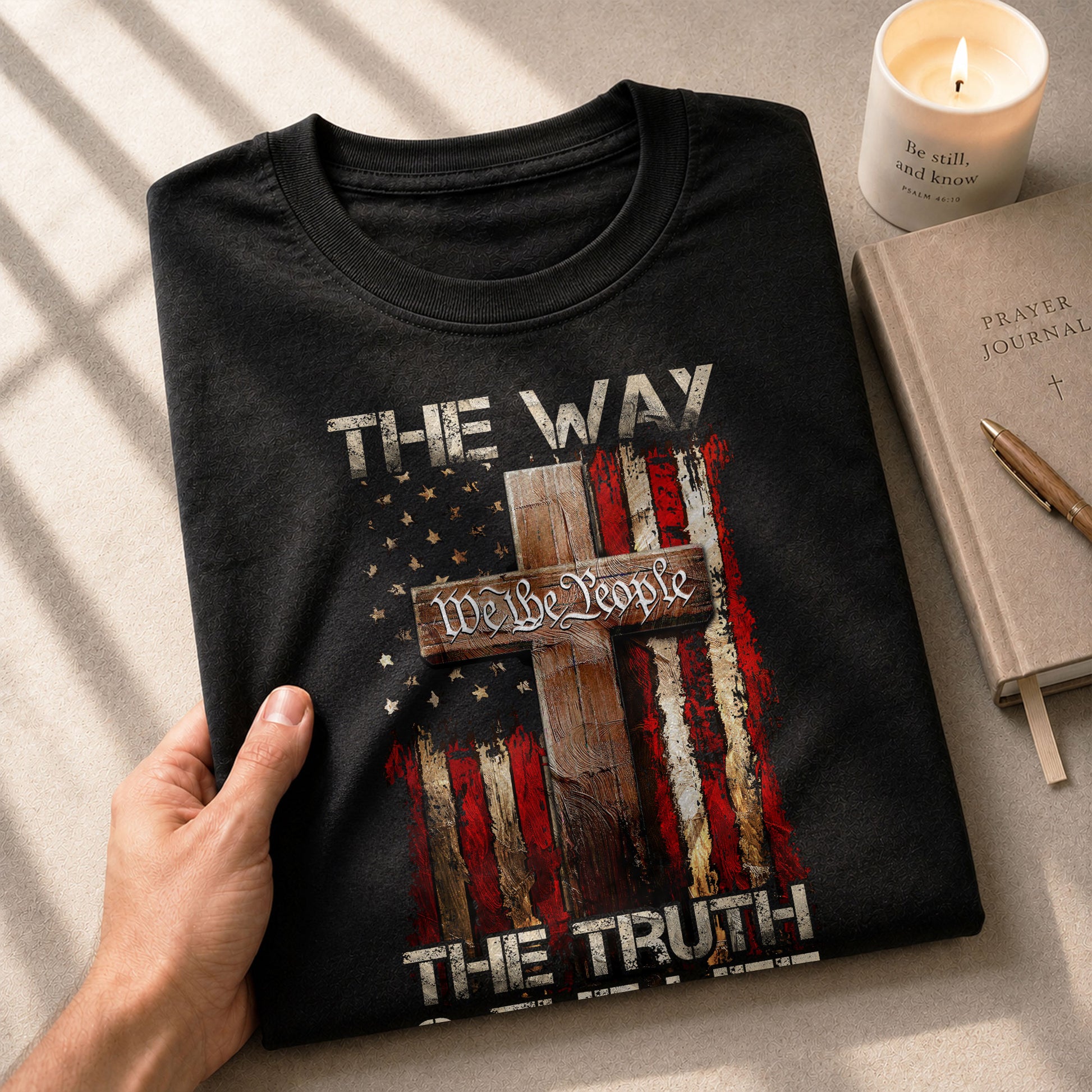 Faith Based Christian Tee Shirts, Jesus Is The Way - Christian Shirts for Men - Rust Field Wear