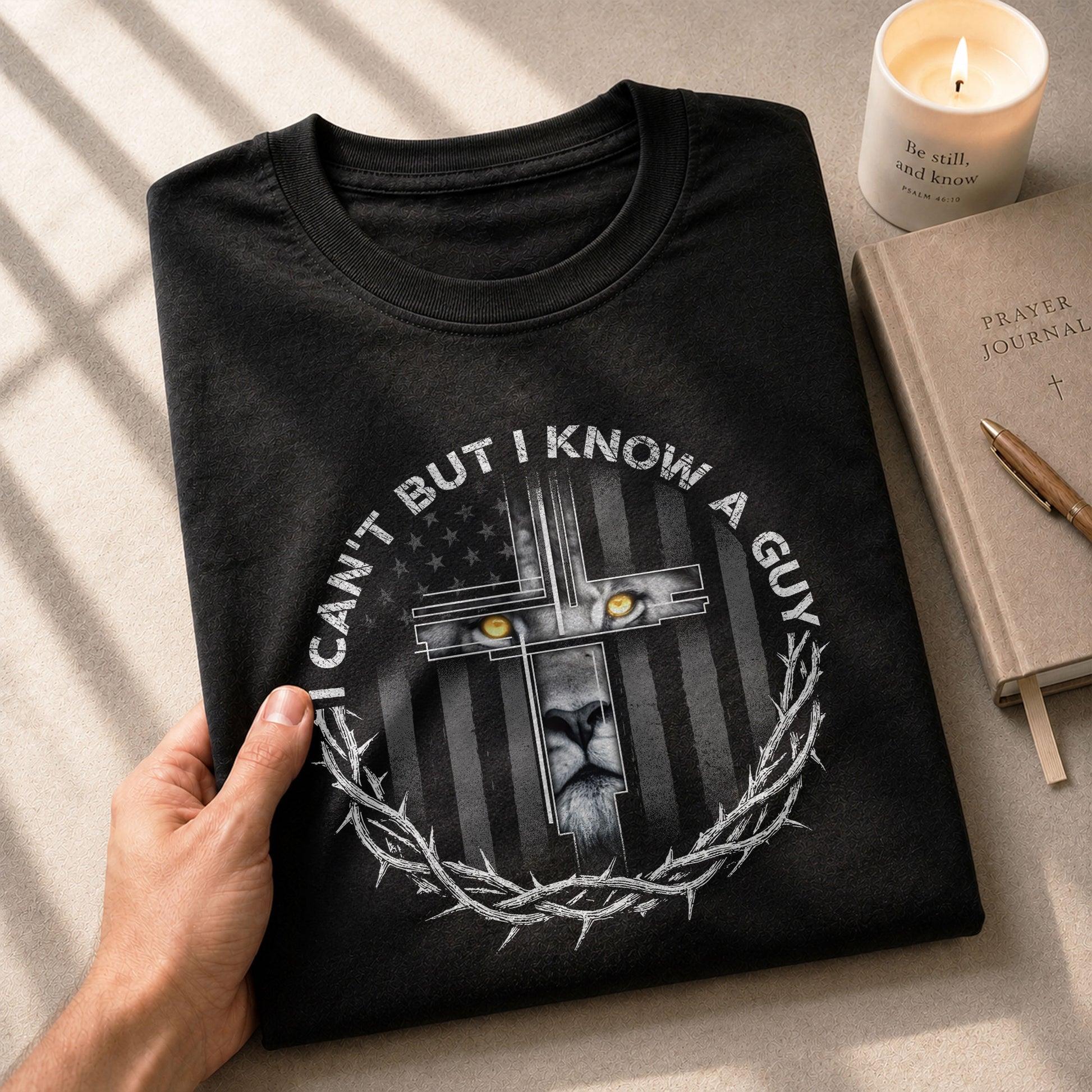 I Can’t But I Know A Guy Lion of Judah, Christian Shirts for Men - Christian Tee Shirts - Rust Field Wear