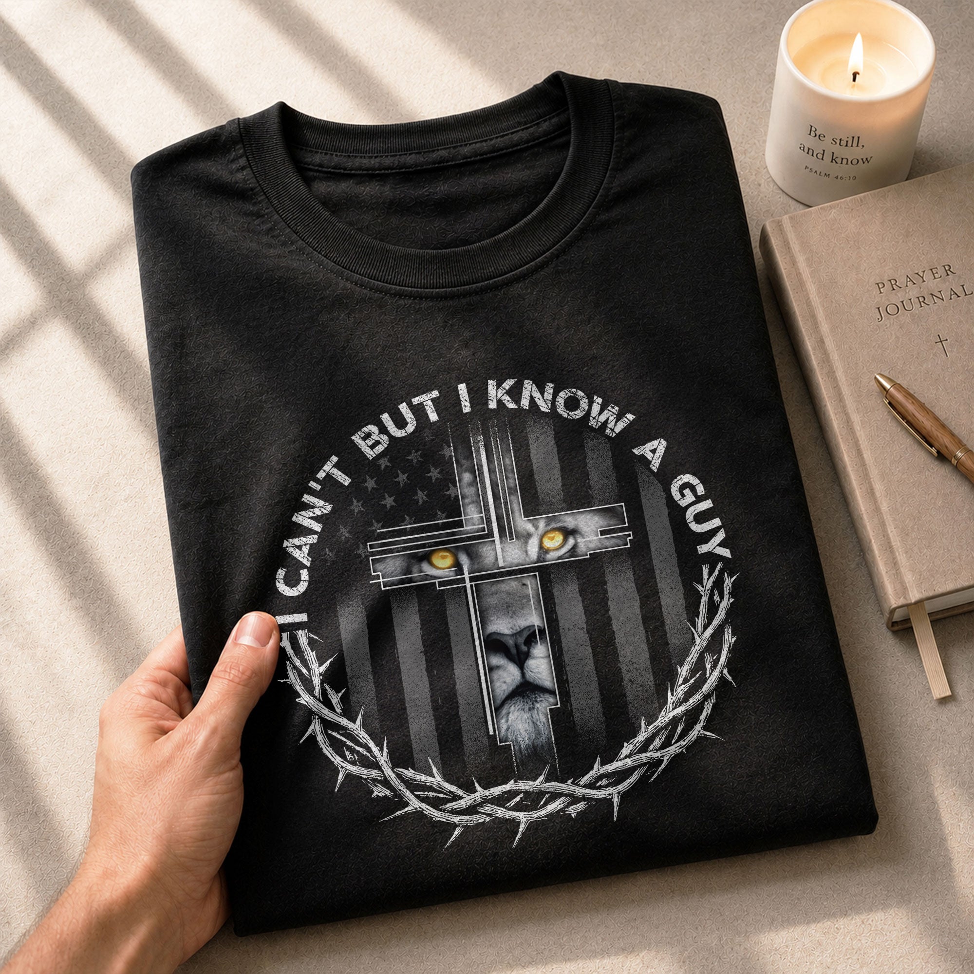 I Can’t But I Know A Guy Lion of Judah, Christian Shirts for Men - Christian Tee Shirts - Rust Field Wear