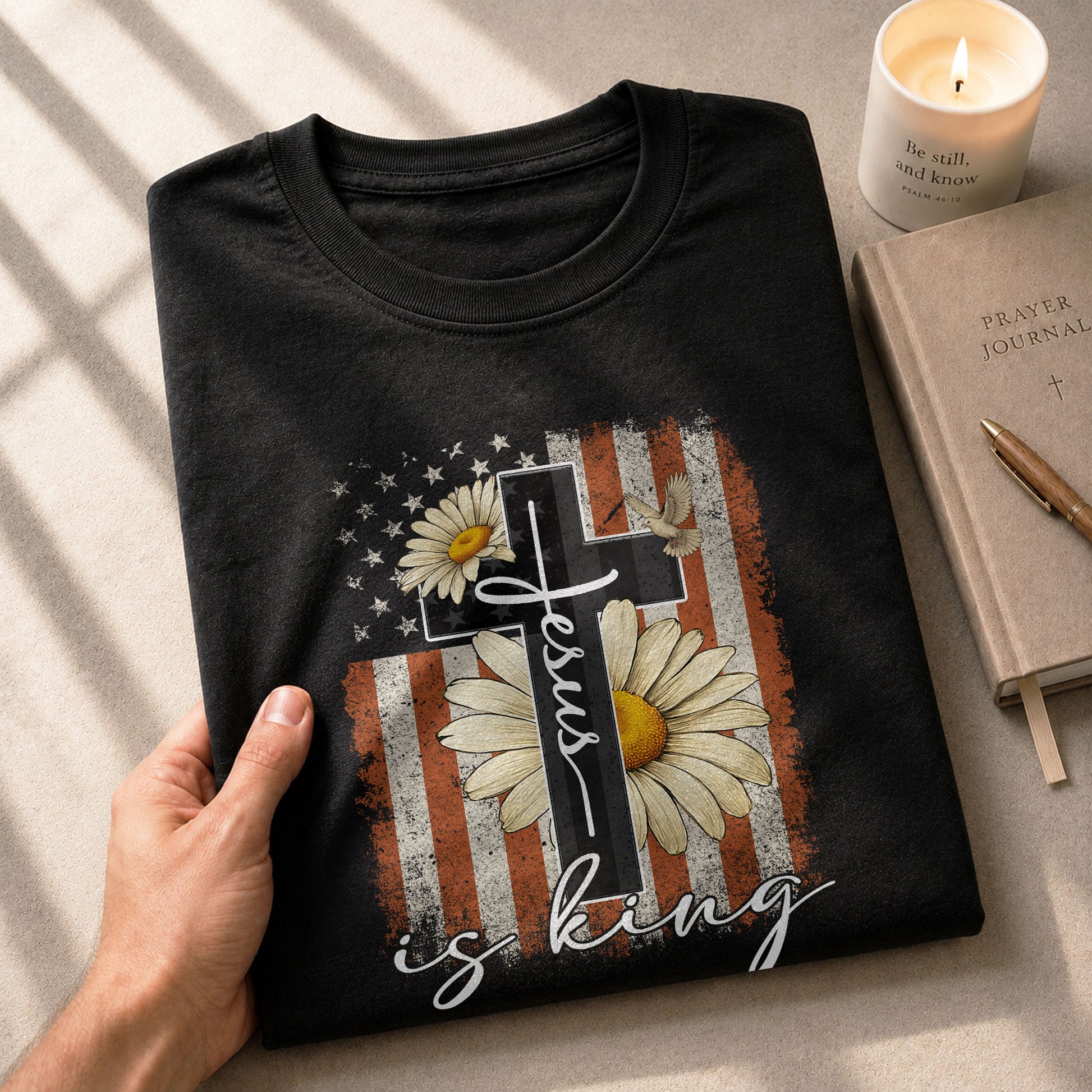 Jesus Is King Christian, Christian Shirts for Men - Christian Tee Shirts - Rust Field Wear