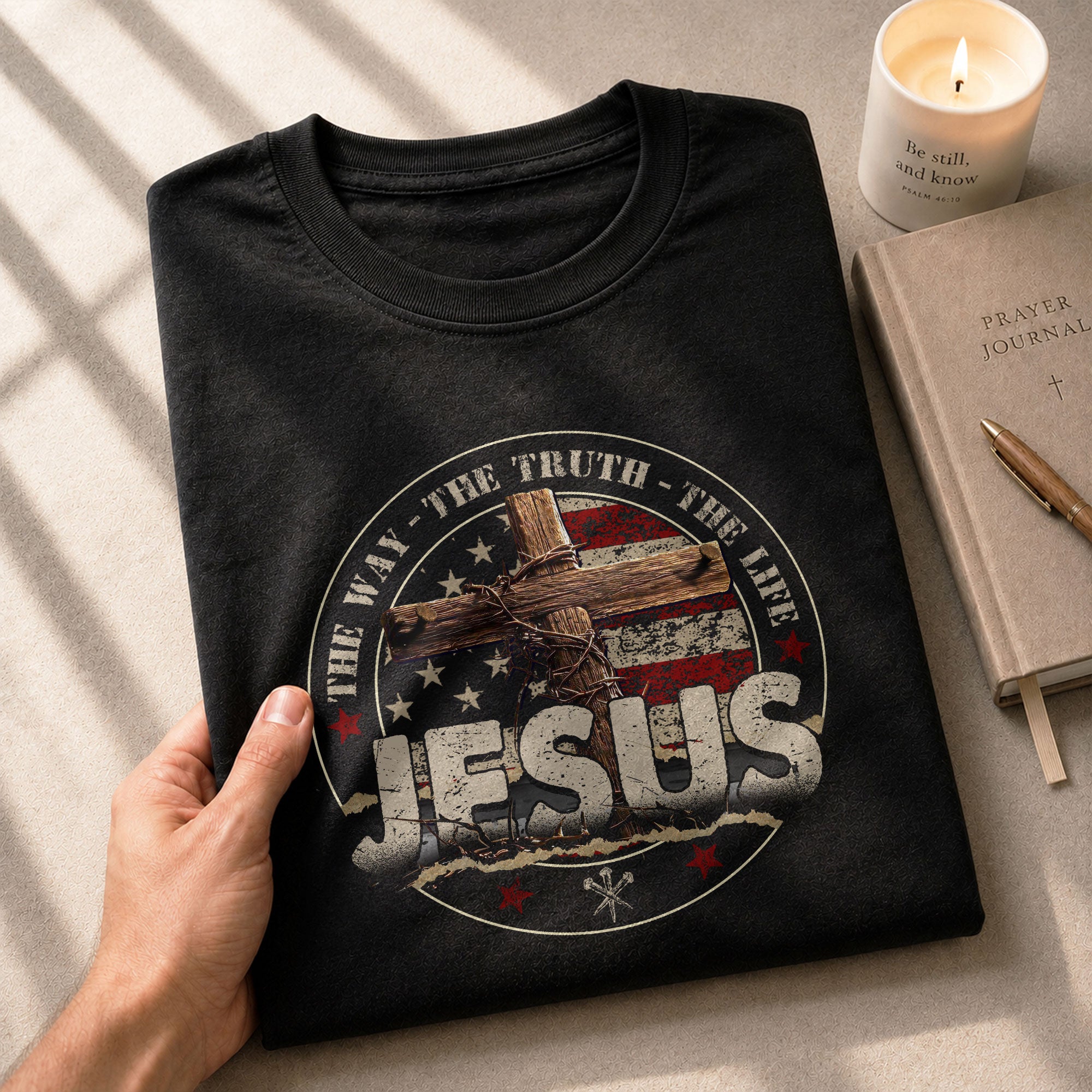 The Way, The Truth, The Life Jesus Is the Only Way - Christian Tee Shirts, Christian Shirts for Men - Rust Field Wear